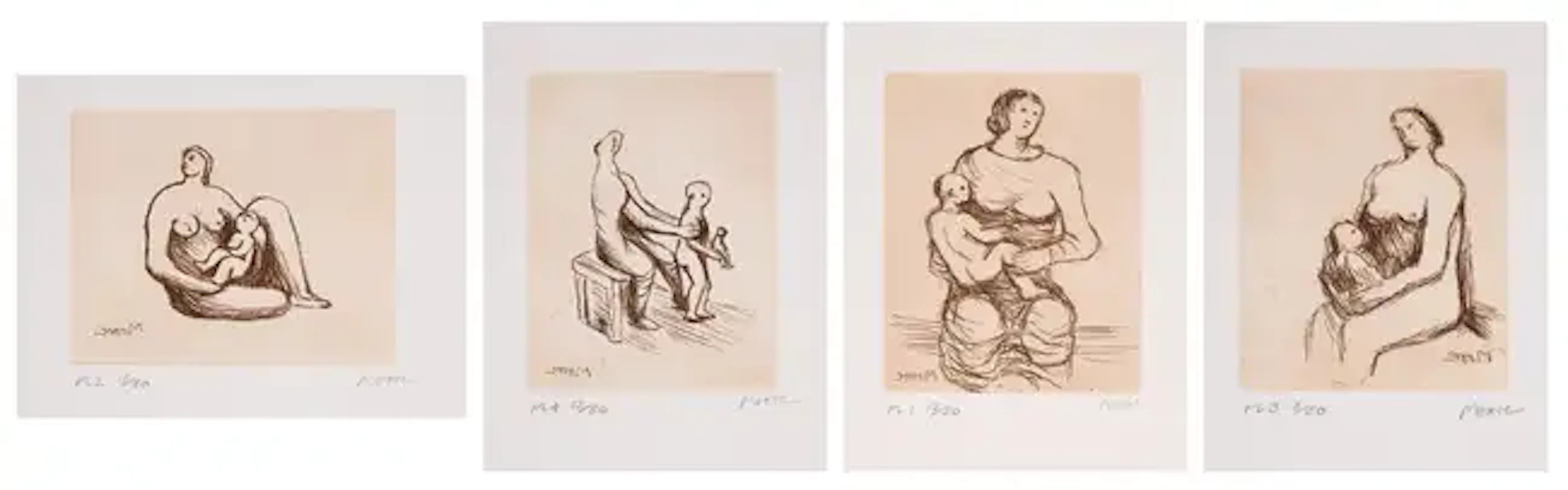 Henry Moore (1898-1986) Mother and Child (Cramer 701-708)
