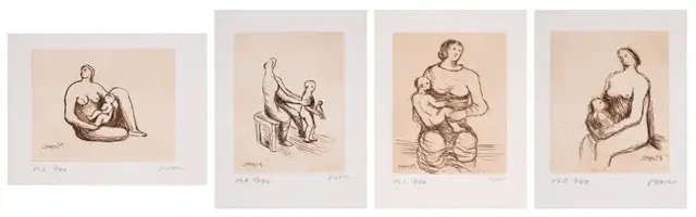 Henry Moore (1898-1986) Mother and Child (Cramer 701-708)