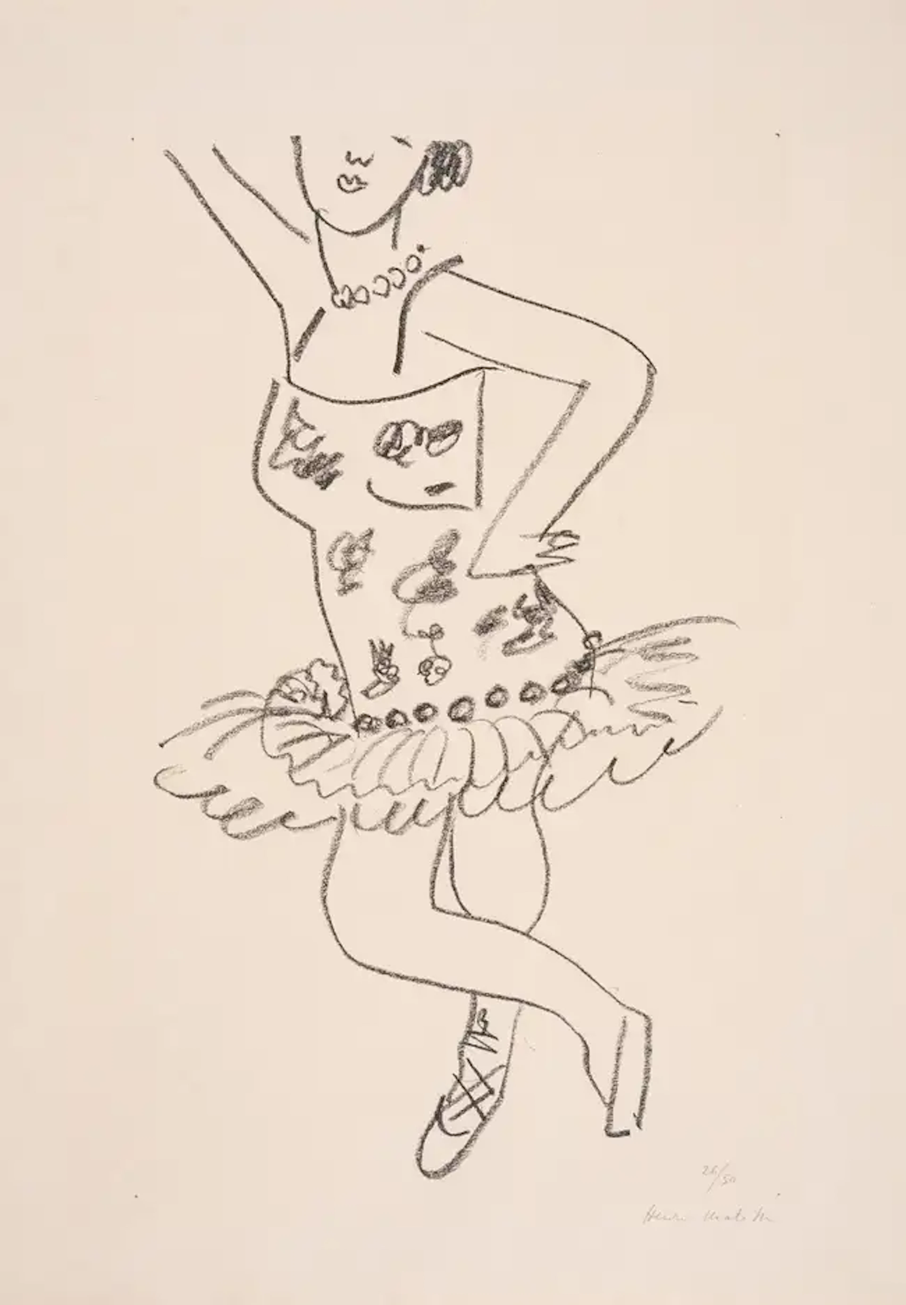 Henri Matisse (1869-1954) Danseuse Cambrée au Visage Coupé (Duthuit 491)