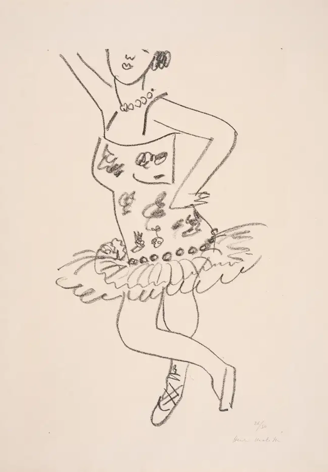 Henri Matisse (1869-1954) Danseuse Cambrée au Visage Coupé (Duthuit 491)