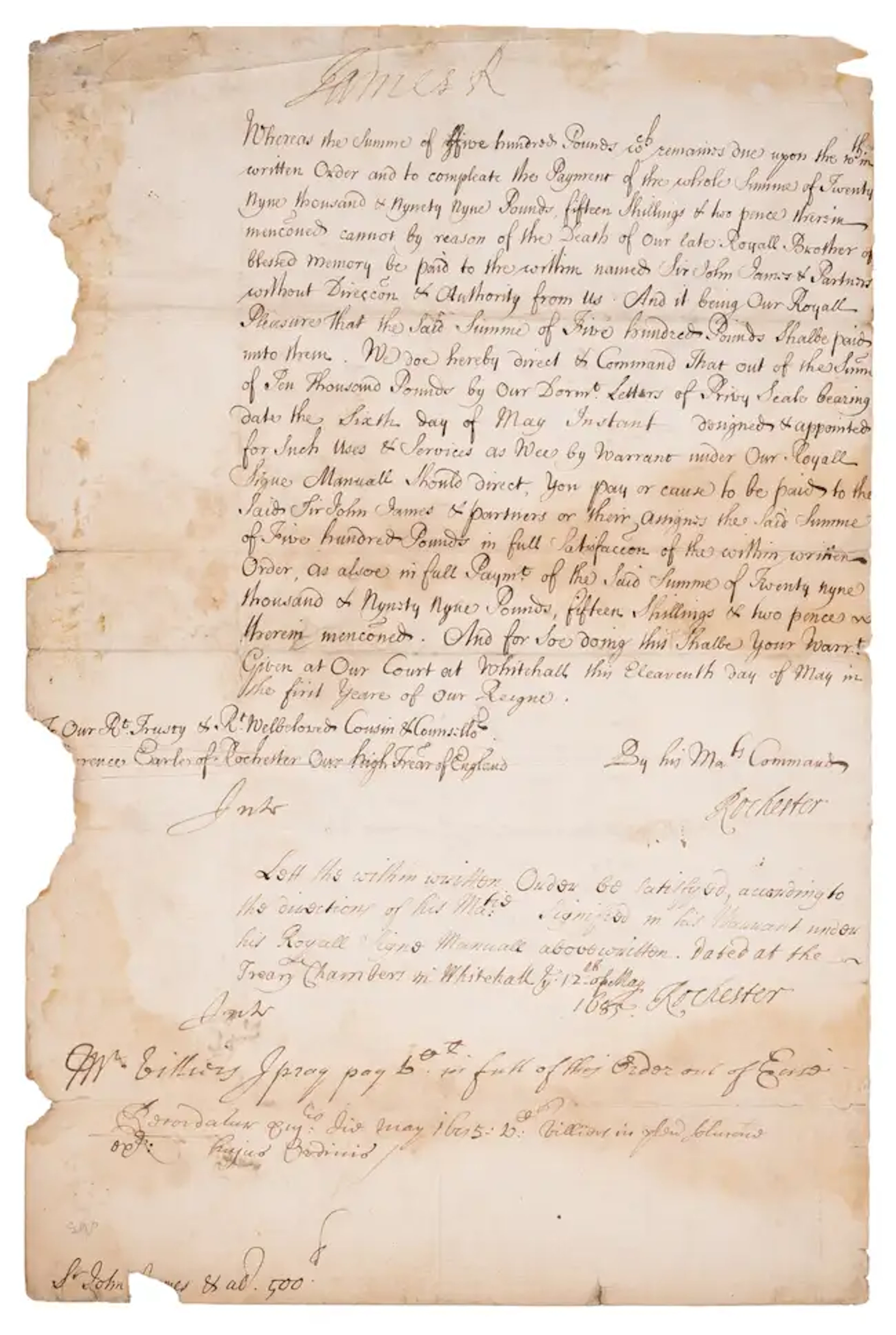 James II (King of England, Scotland, and Ireland, 1633-1701) Royal