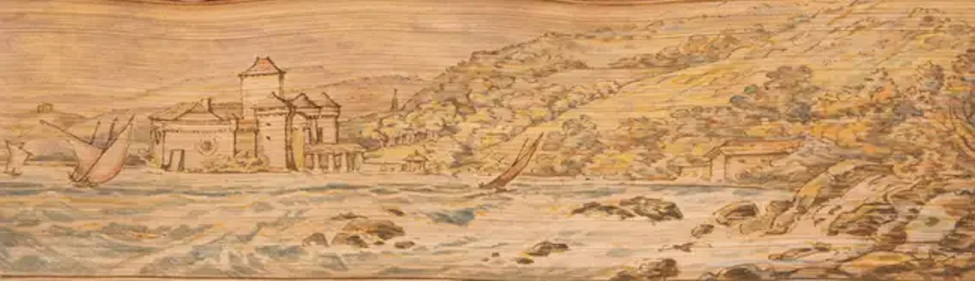 Fore-Edge painting.- Byron ([George Gordon Noel], Lord) The Works