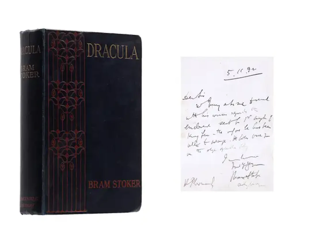 Stoker (Bram) Dracula, eighth edition, with A.L.s. from the author