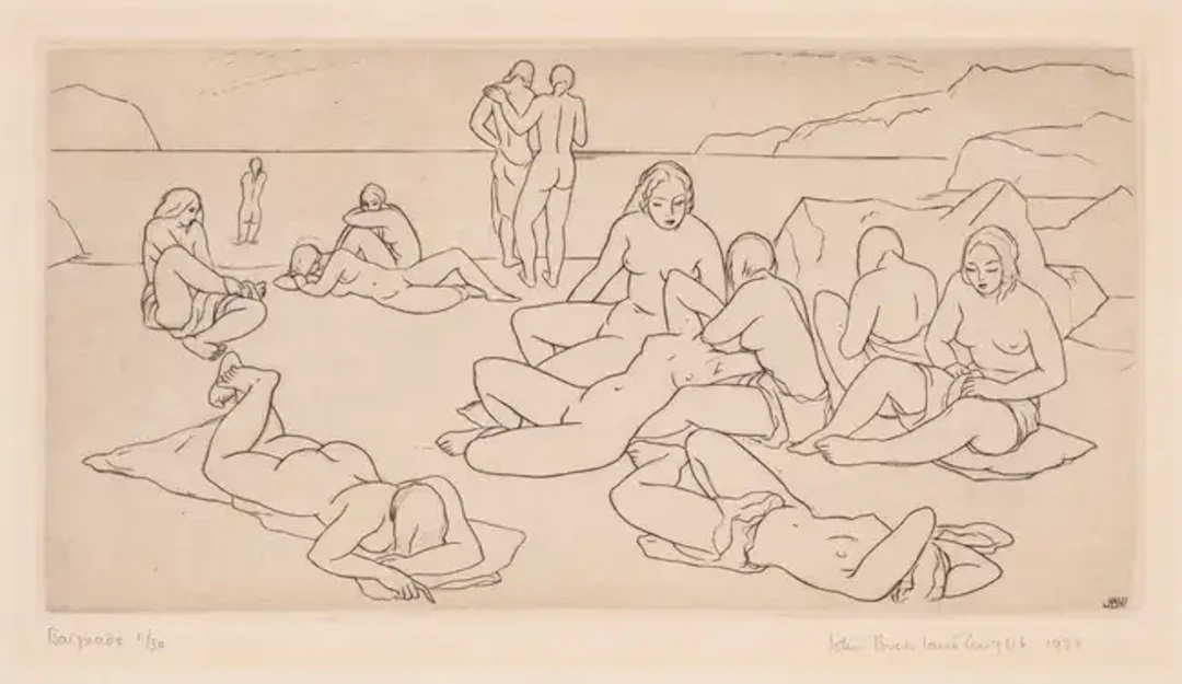 Buckland Wright (John) Baignade (Bathers), drypoint, 1933; and 3 others (4)