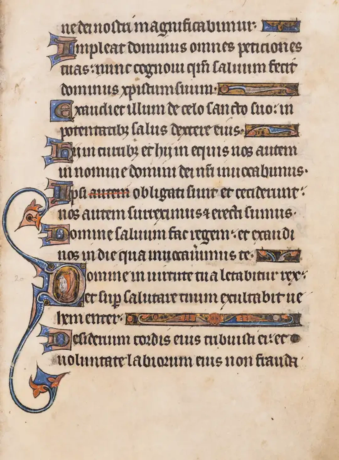 Substantial remnant of a Psalter with Canticles and a Litany, with