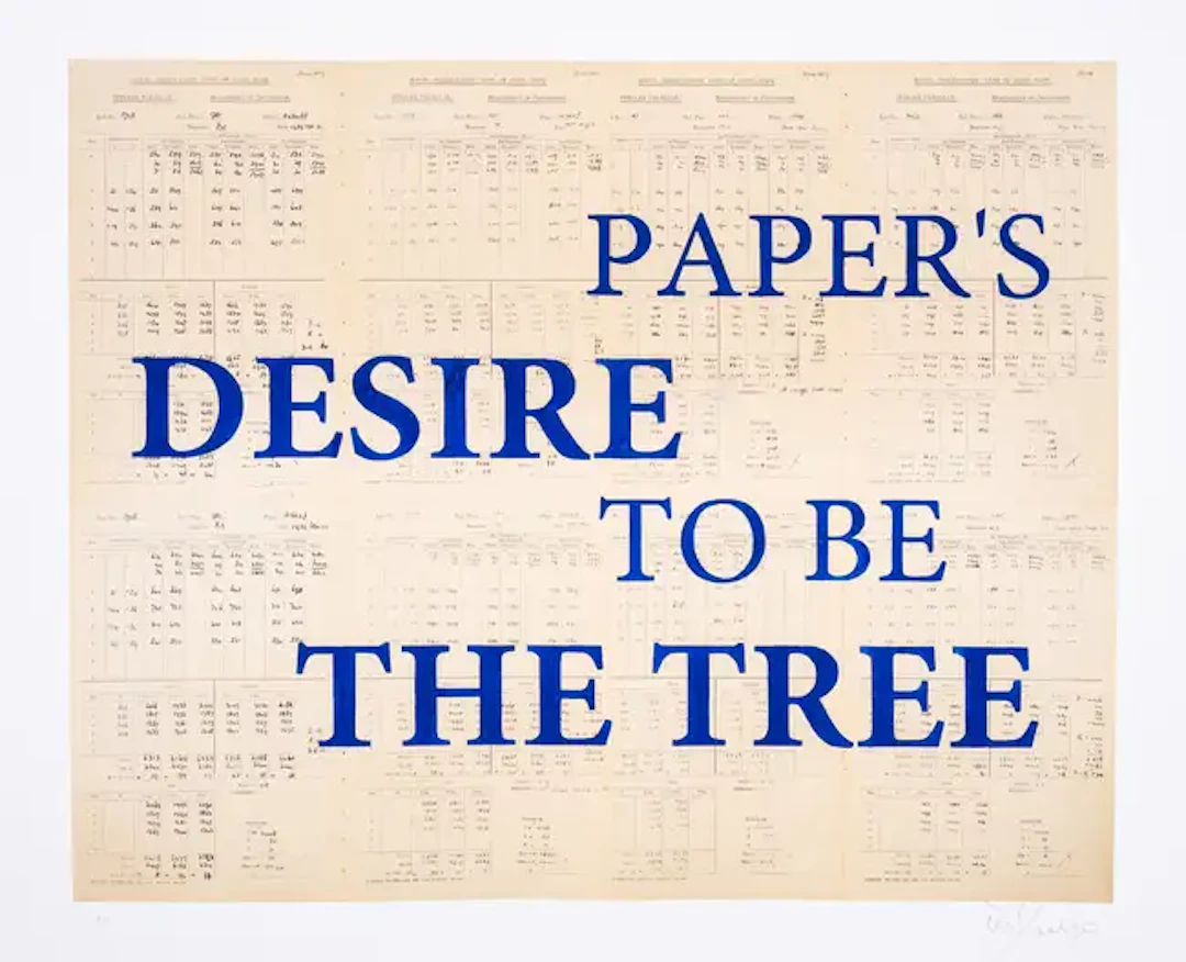 William Kentridge (b.1955) Paper's Desire To Be the Tree