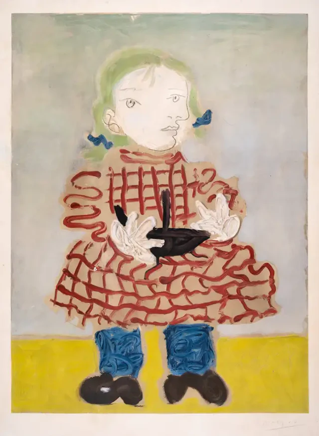 Pablo Picasso (1881-1973) after. Portrait de Maya Au Bateau