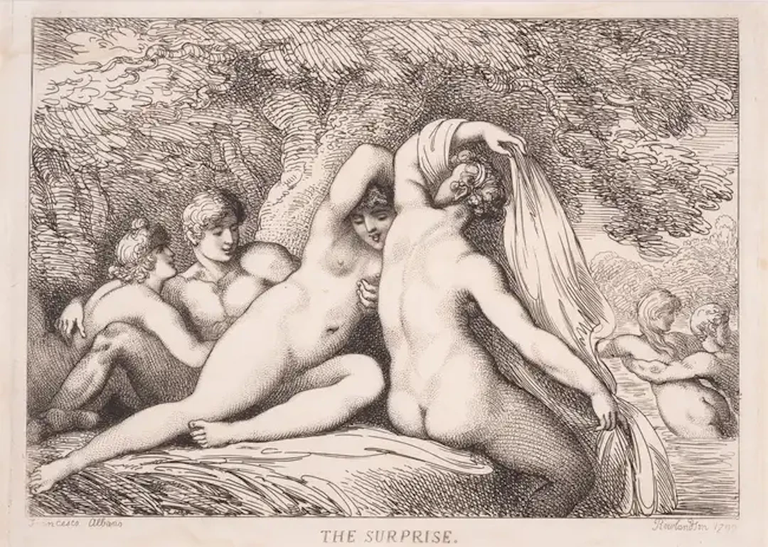 Rowlandson (Thomas) Wood-Nymphs; The Surprise; The Fair Bather, 1799