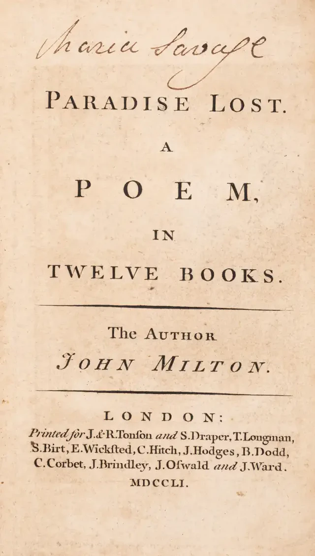 Milton (John) Paradise Lost, London, Tonson & Draper, 1751, (2)