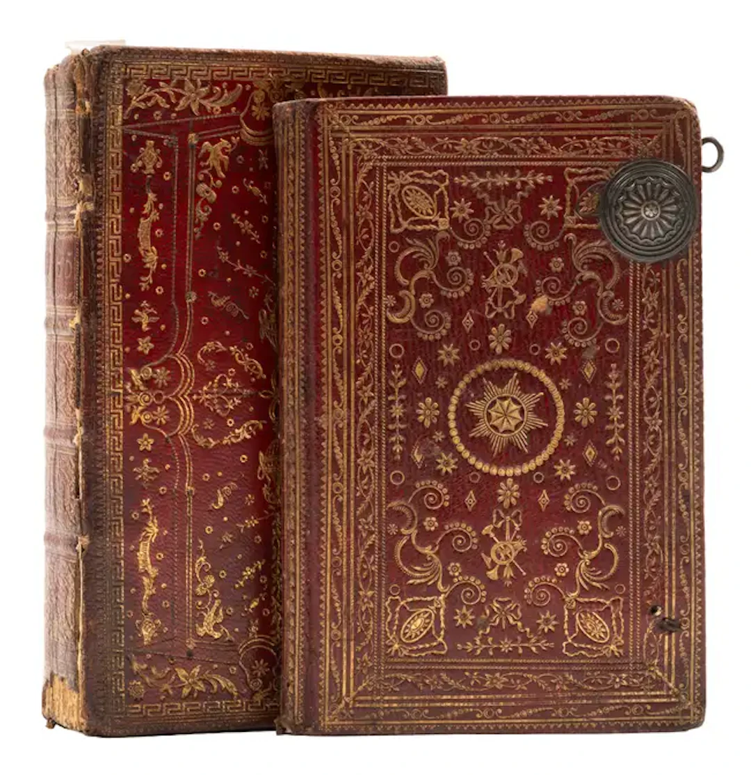 Bindings.- Almanachs.- Saunders (Richard) Rider's British Merlin...