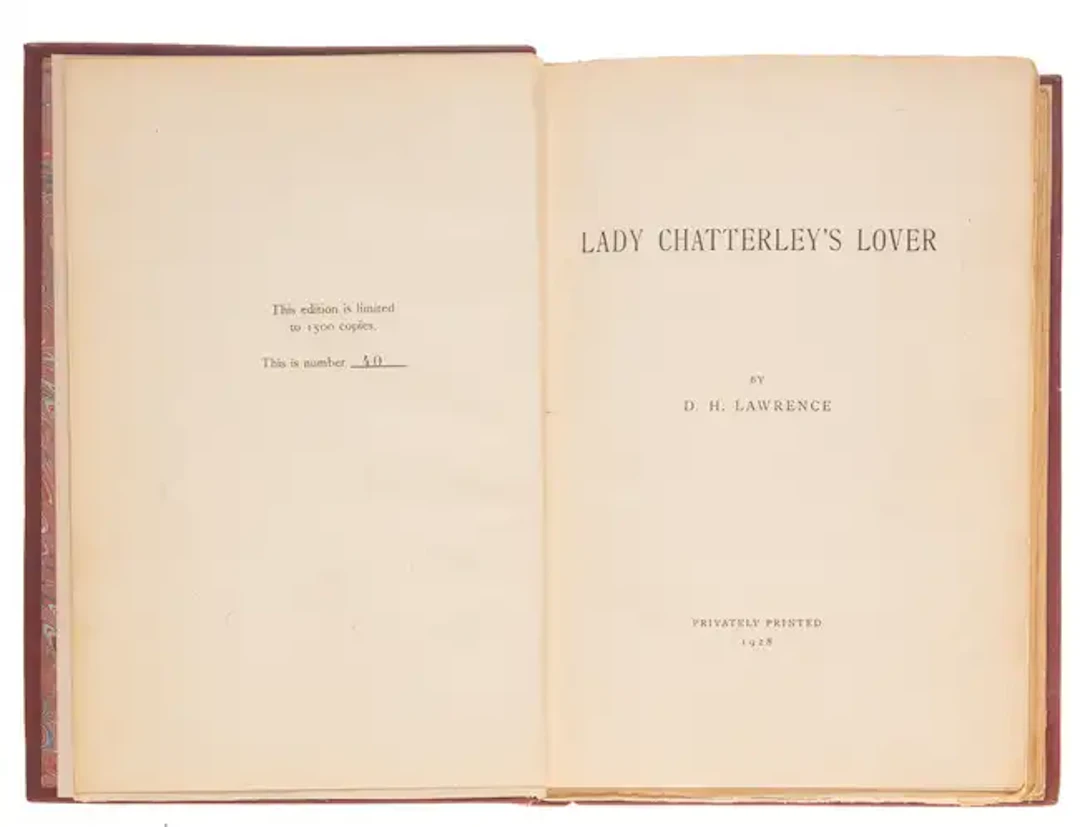 Lawrence (D.H.) Lady Chatterley's Lover, early pirate edition, one