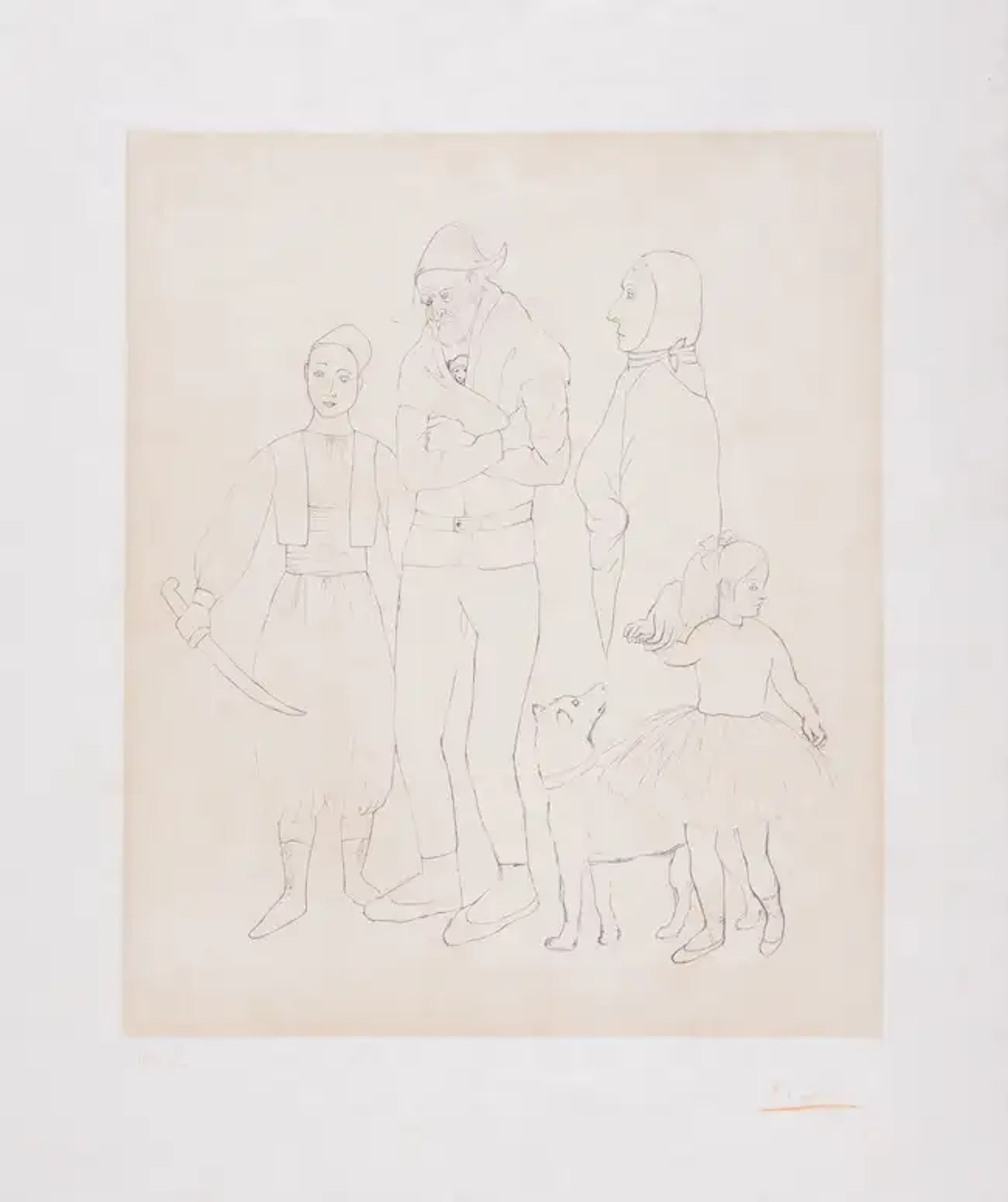 Pablo Picasso (1881-1973) after. Famille des Saltimbanques