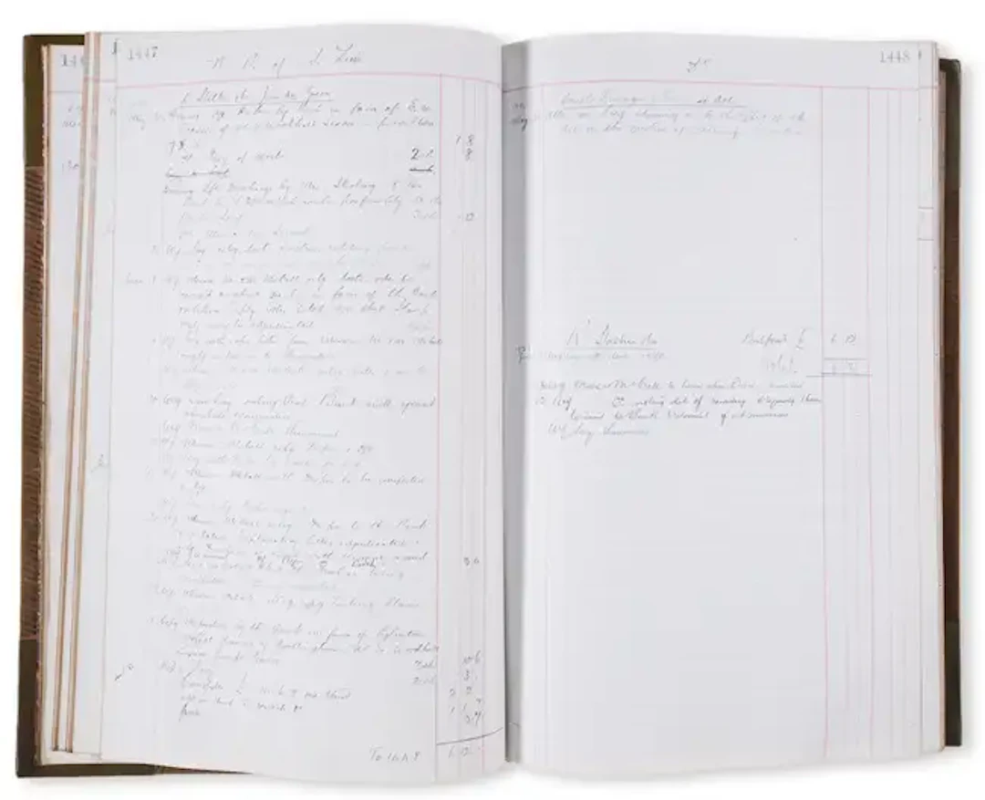 Legal.- Business Ledgers, 4 vol., manuscript entries, numerous pp.
