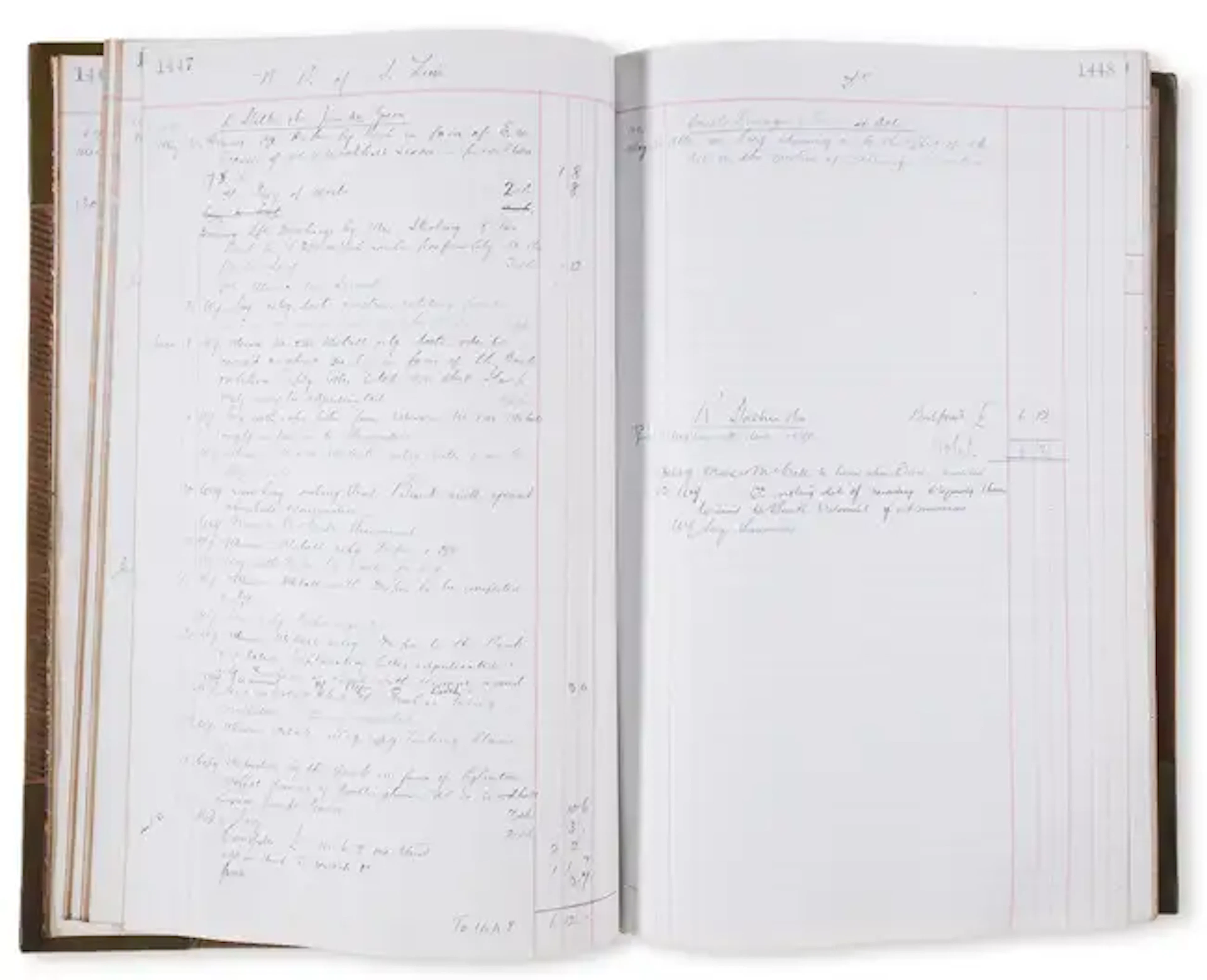Legal.- Business Ledgers, 4 vol., manuscript entries, numerous pp.
