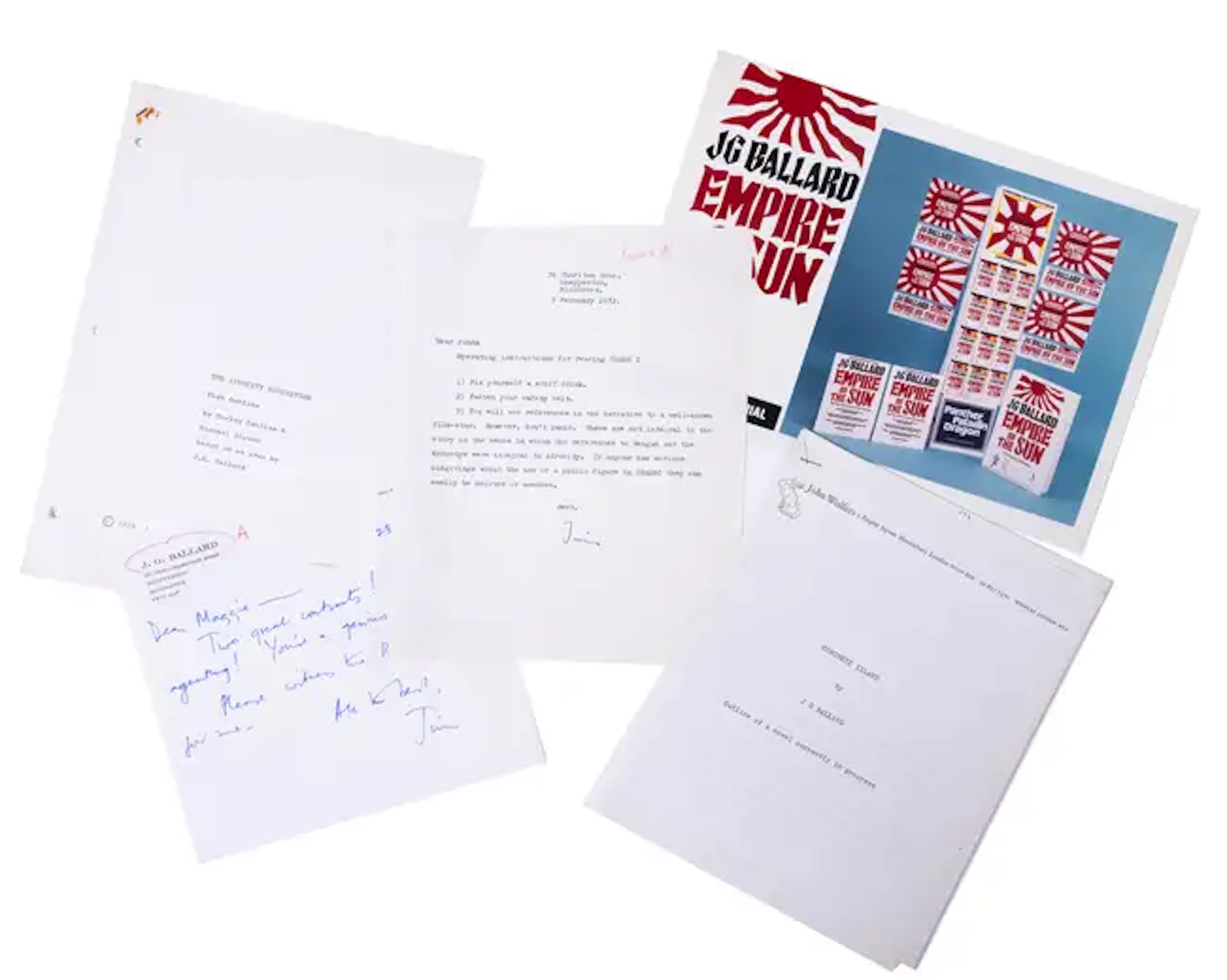 Ballard (J. G.).- A superb archive of correspondence, copy typescripts