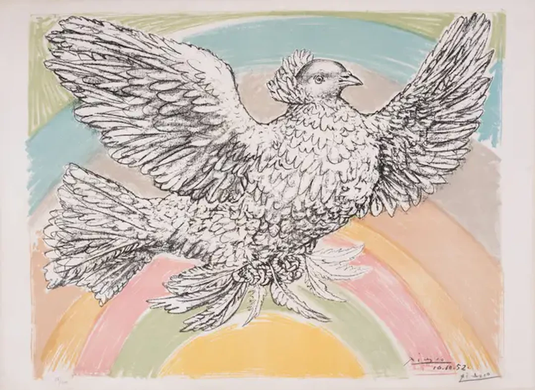 Pablo Picasso (1881-1973) Colombe Volant (à l'Arc en Ciel) (Bloch