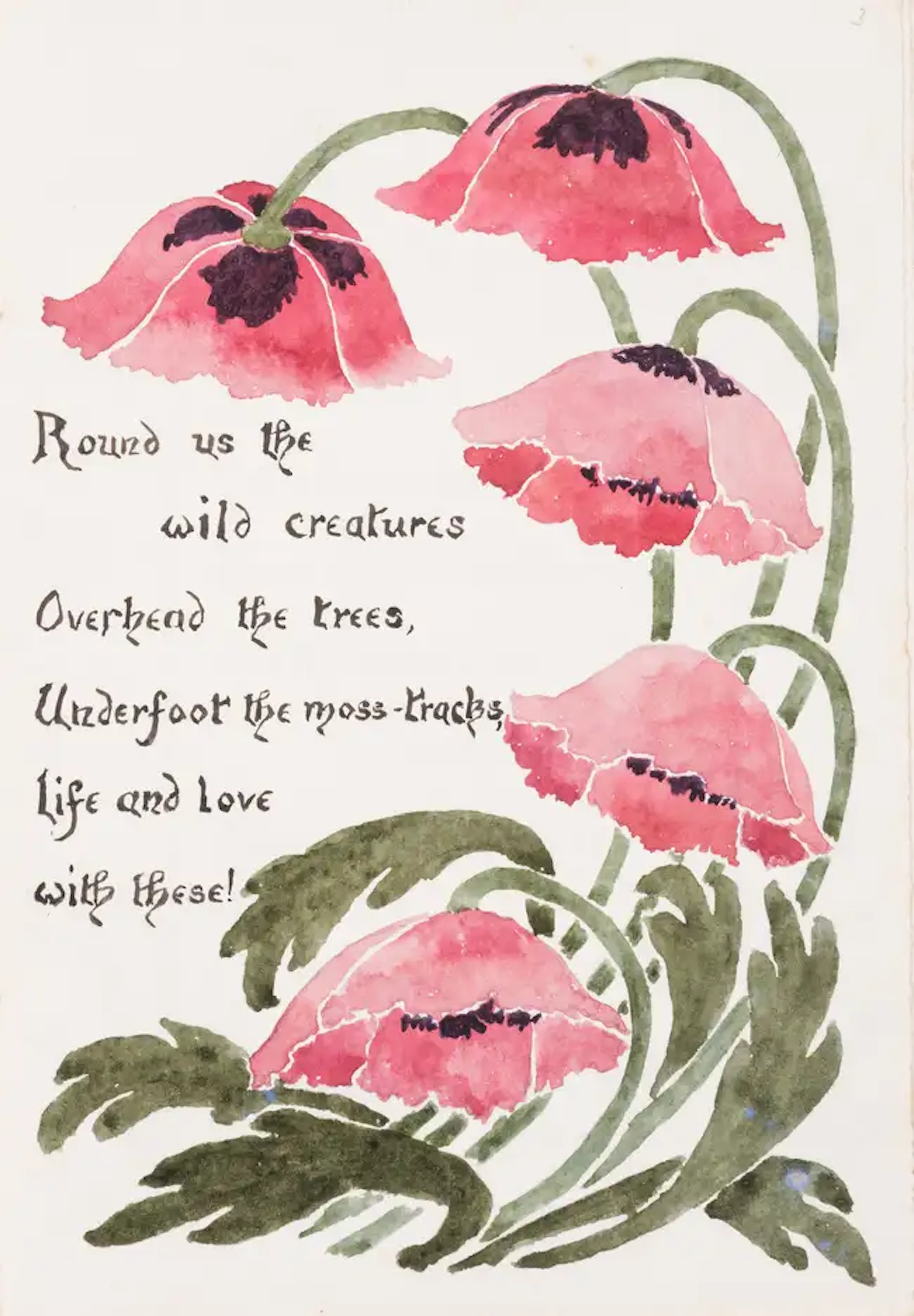 Browning (Robert) Song from Ferishtah's Fancies, manuscript, watercolour