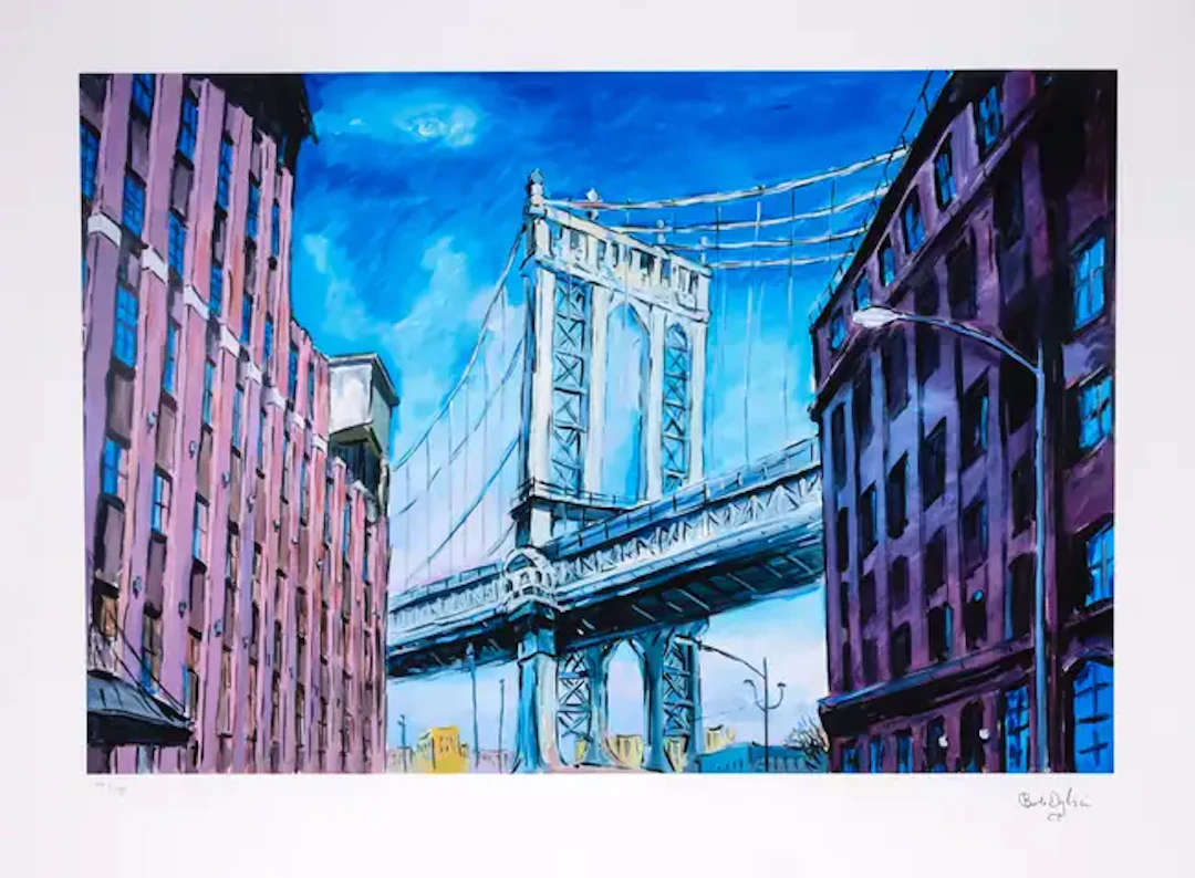 Bob Dylan (b.1941) Manhattan Bridge, Downtown New York, from The Beaten