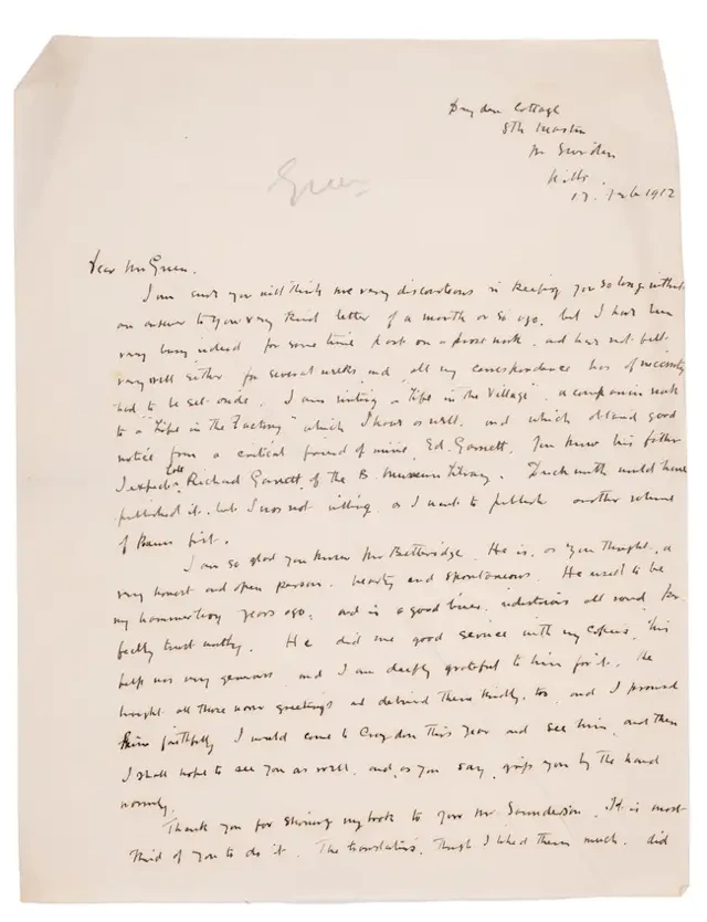 Williams (Alfred Owen, poet and writer) 21 Autograph Letters signed