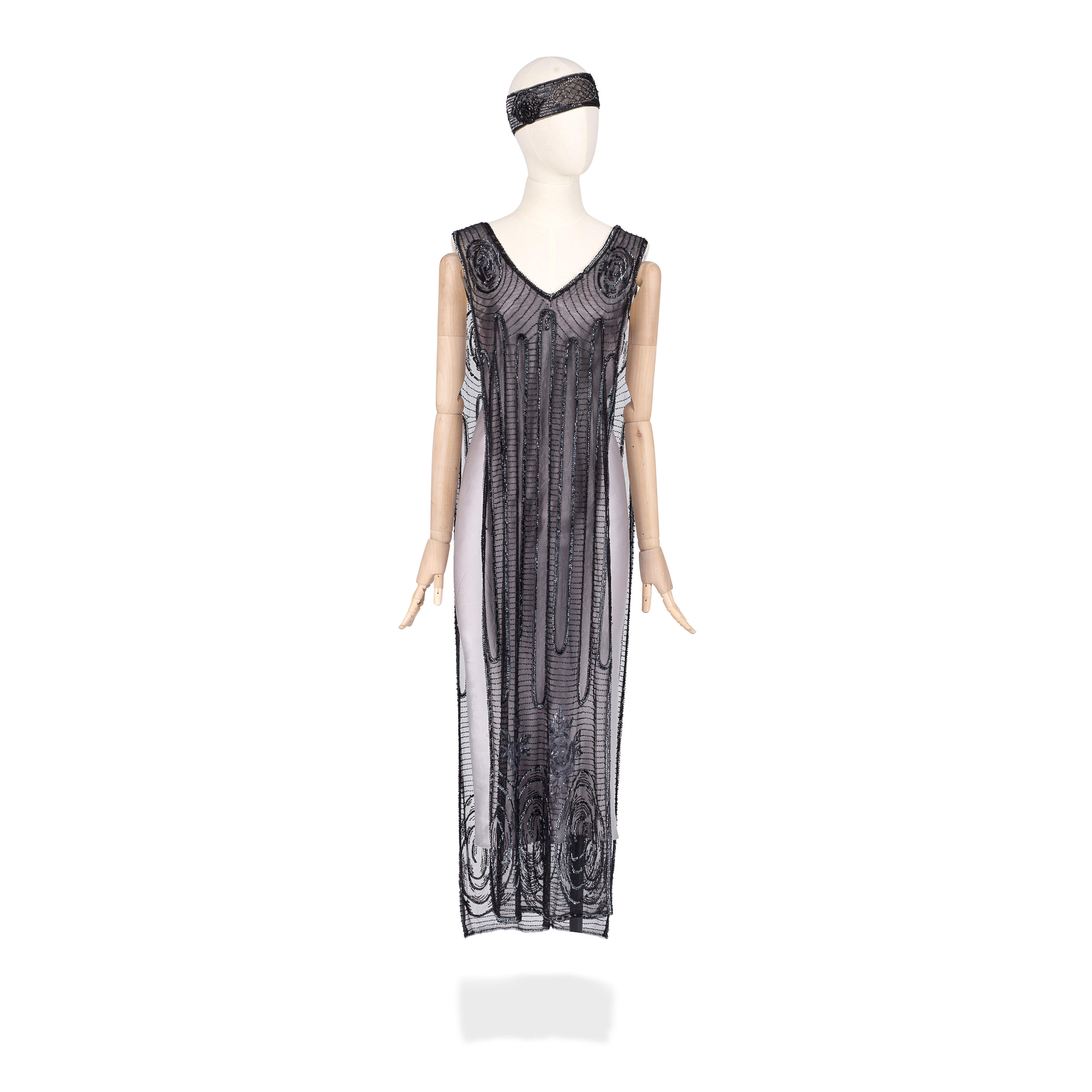 Michelle Dockery (as Lady Mary): Two black evening dresses, one with