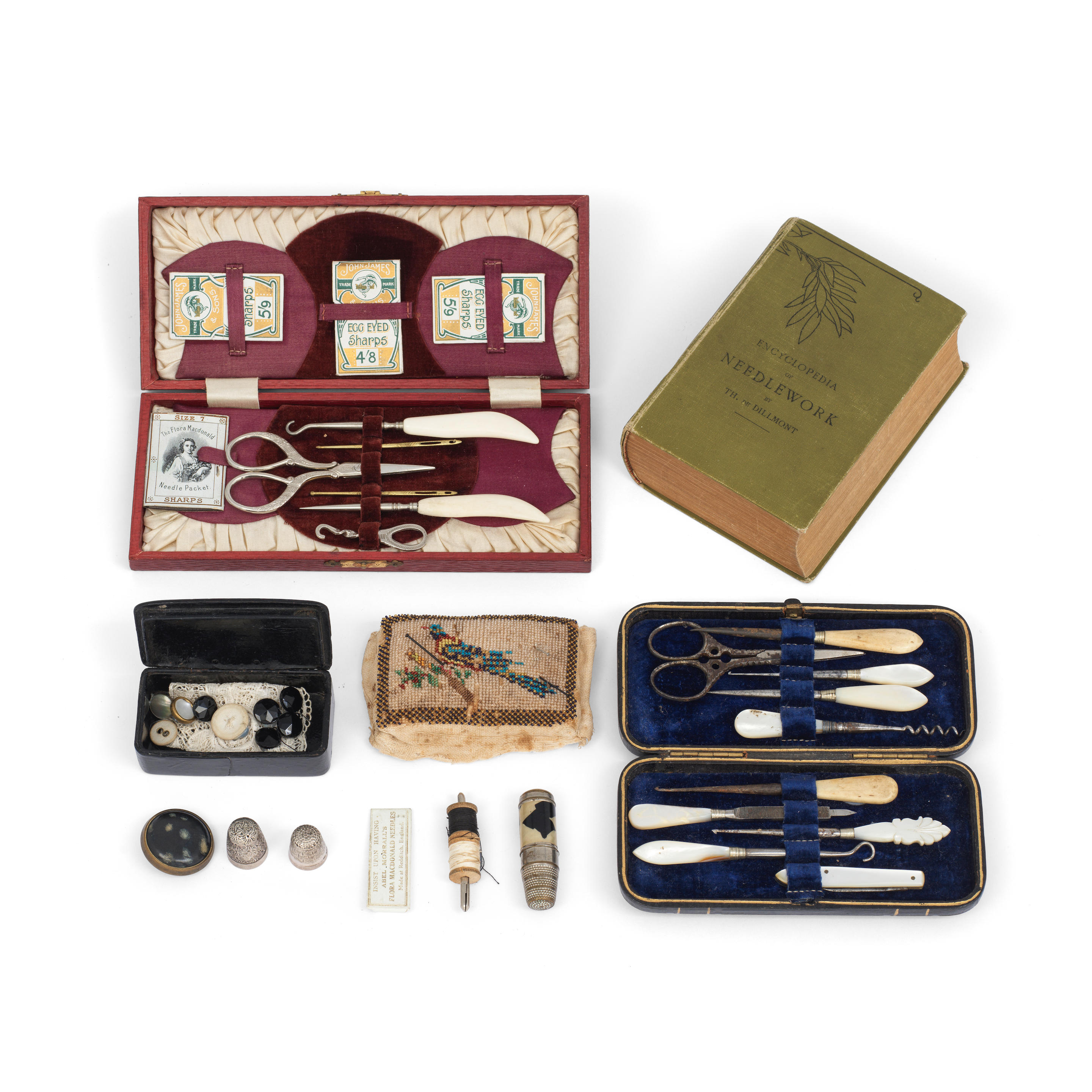 A selection of lady's maid character props (5)