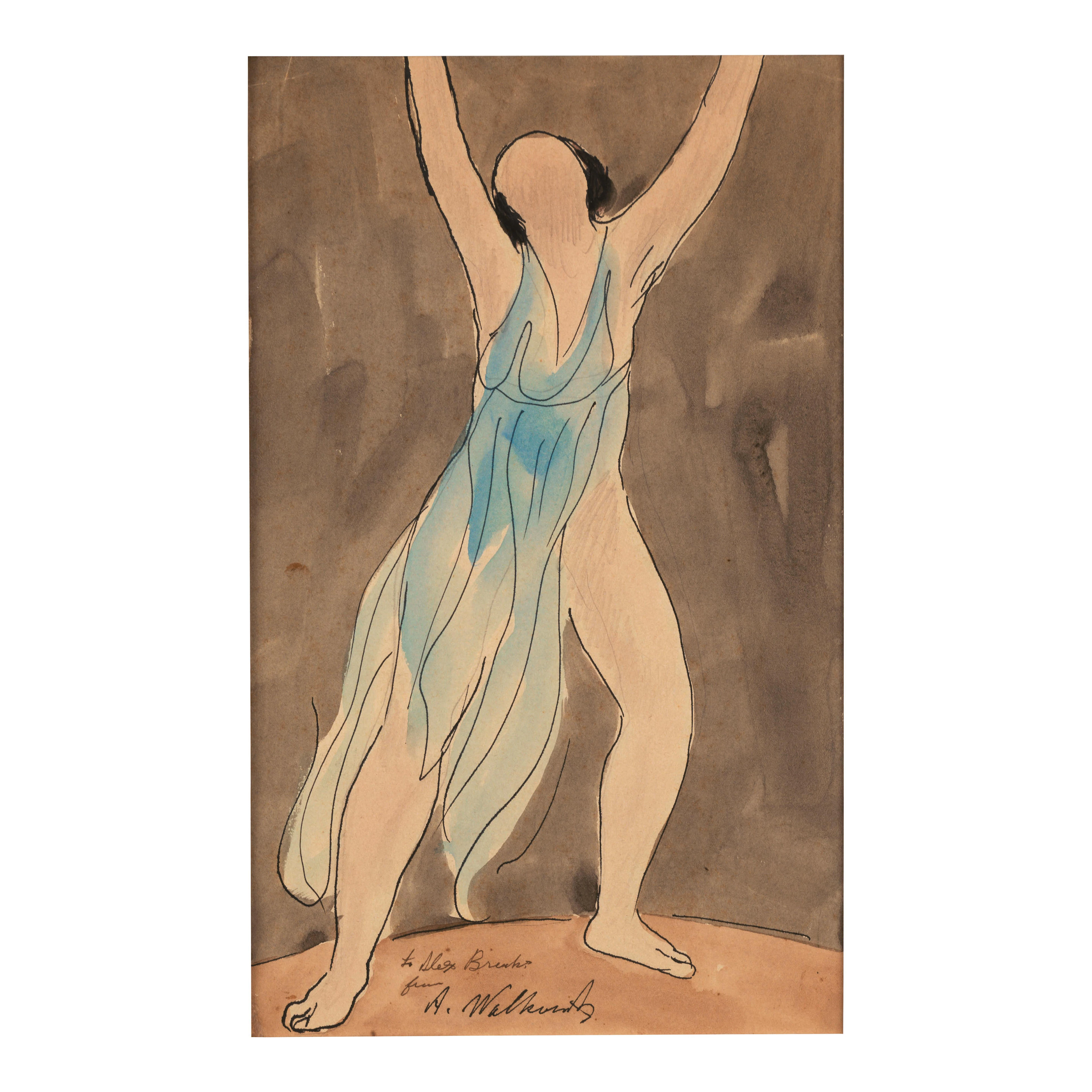 Abraham Walkowitz (1878-1965) Isadora Duncan 14 x 8 1/2 in. (35.7 x 21.6 cm.)