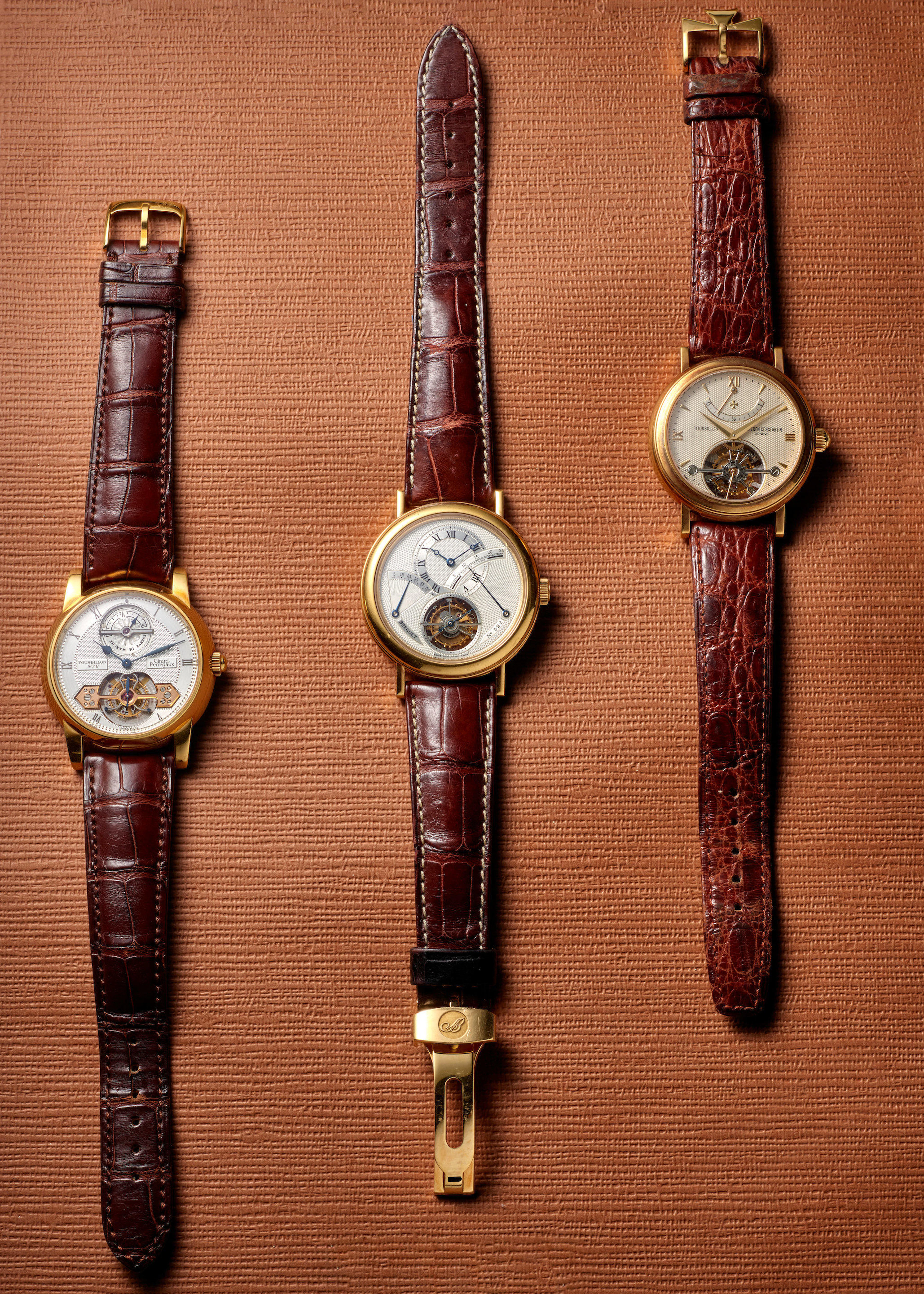BREGUET. AN 18K GOLD MANUAL WIND TOURBILLON WRISTWATCH WITH POWER
