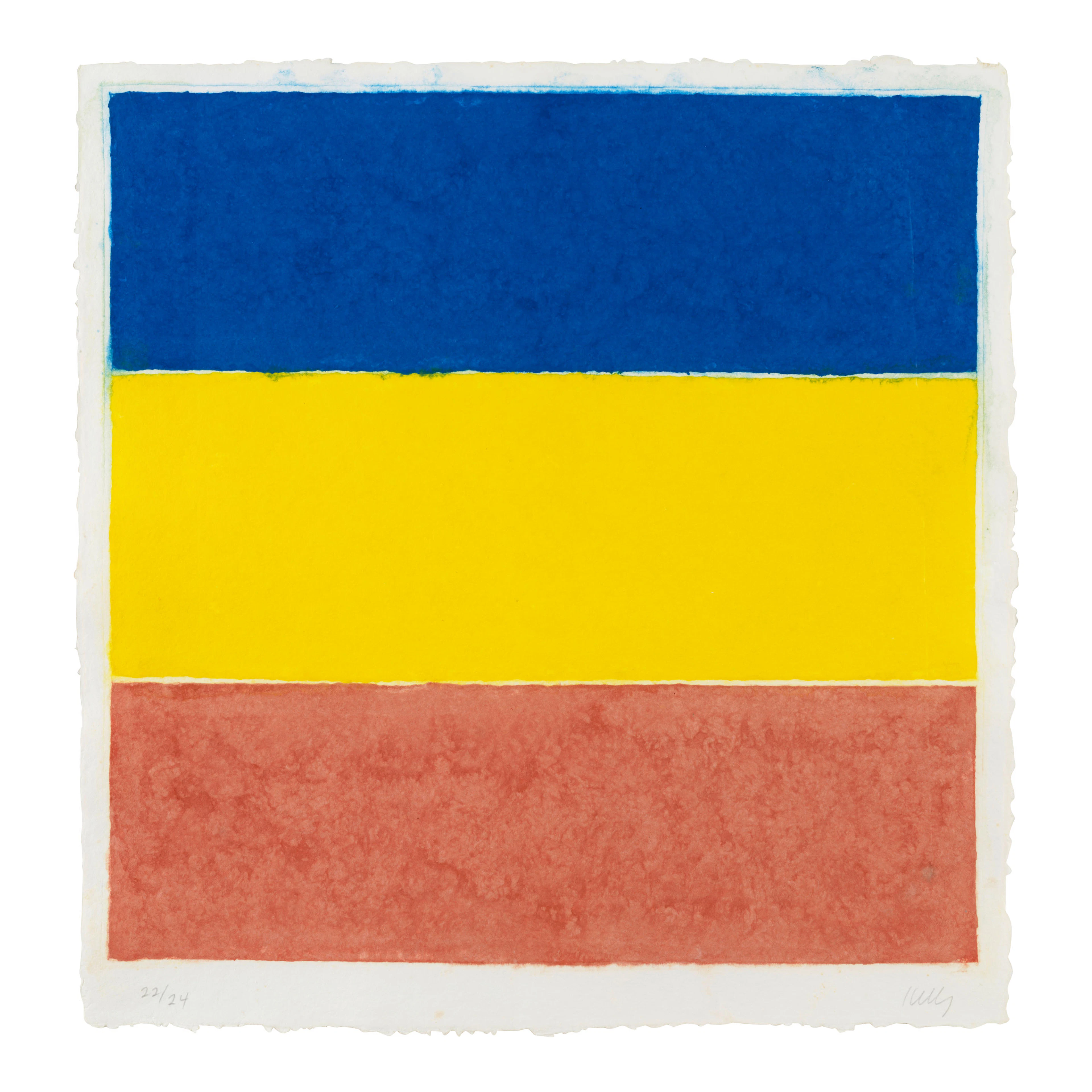 ELLSWORTH KELLY (1923-2015); Colored Paper Image XVI (Blue Yellow Red);