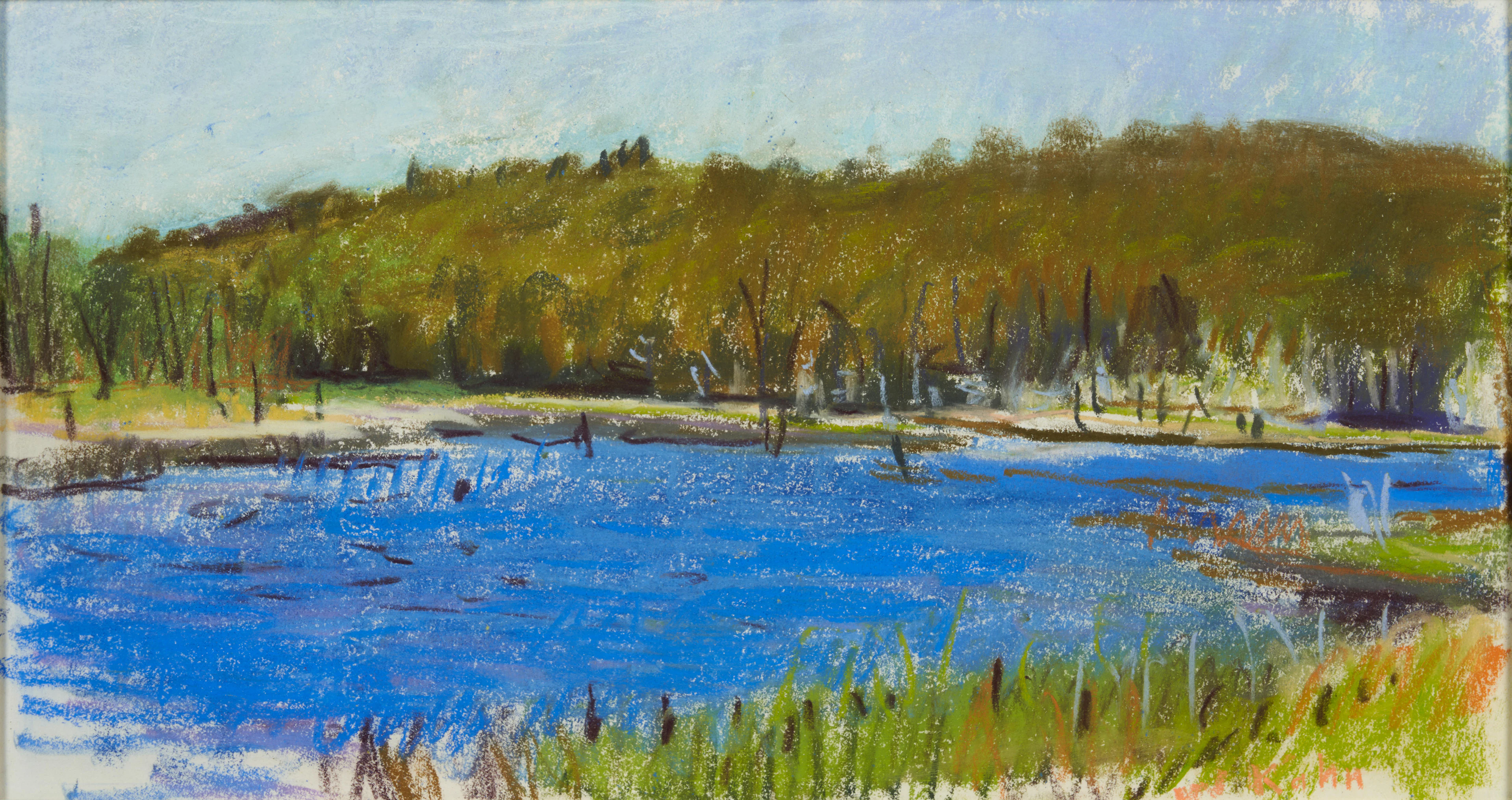 WOLF KAHN (American/German, 1927-2020) Untitled (Lake View), circa 1988