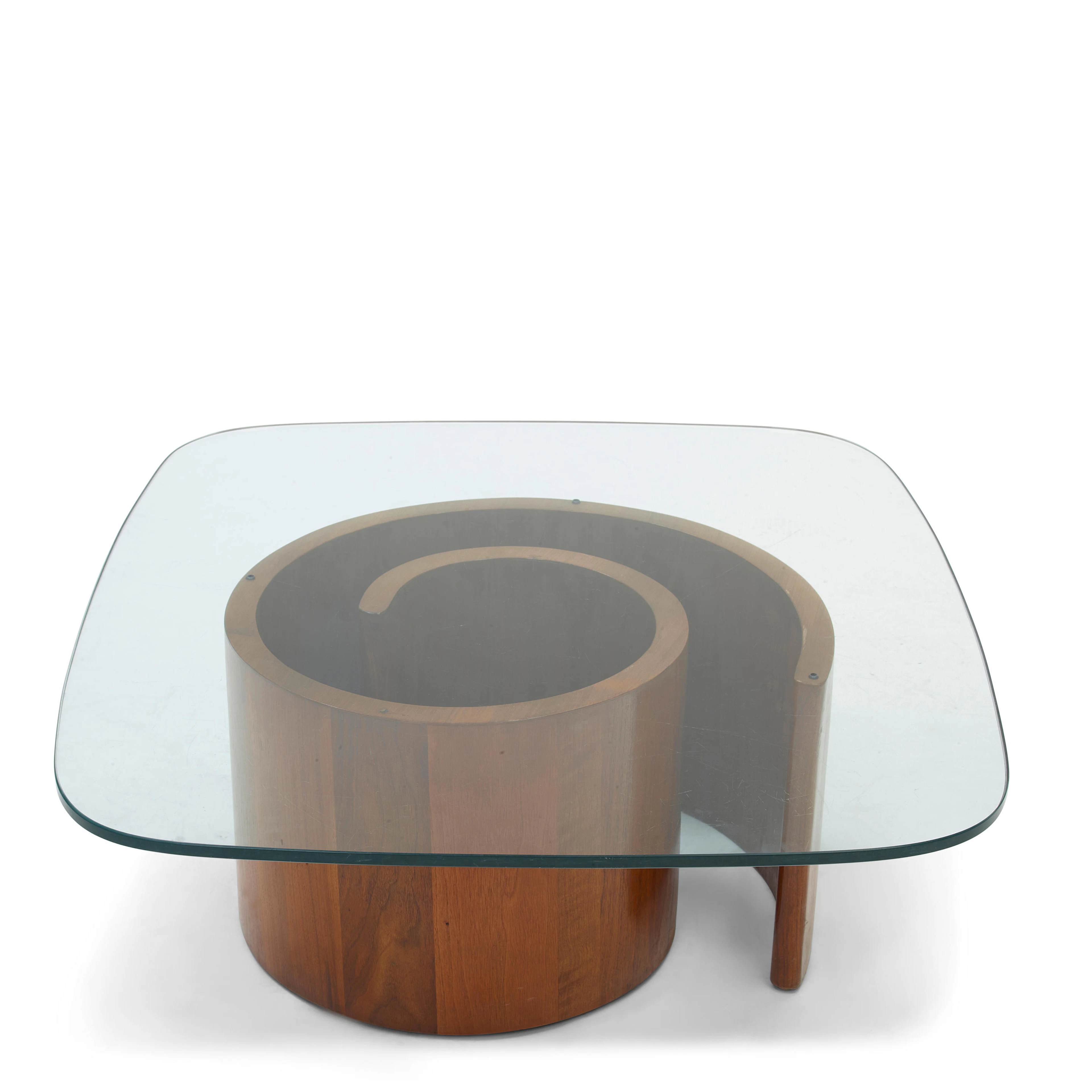 VLADIMIR KAGAN (1927-2016) Snail Coffee Table 1954 for Selig, walnut