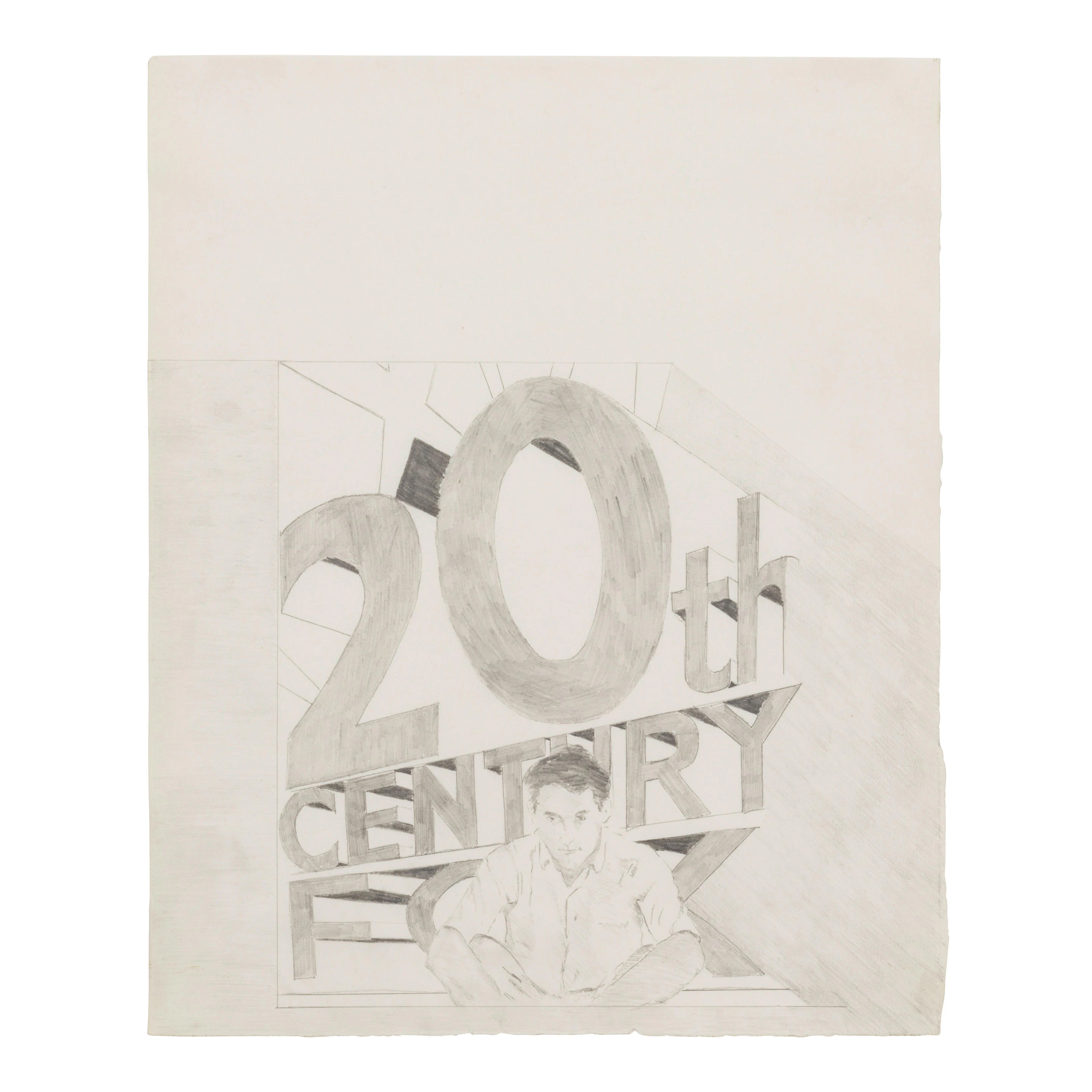 JOE GOODE (1937-2025) Untitled (Portrait of Ed Ruscha) 14 3/8 x 11