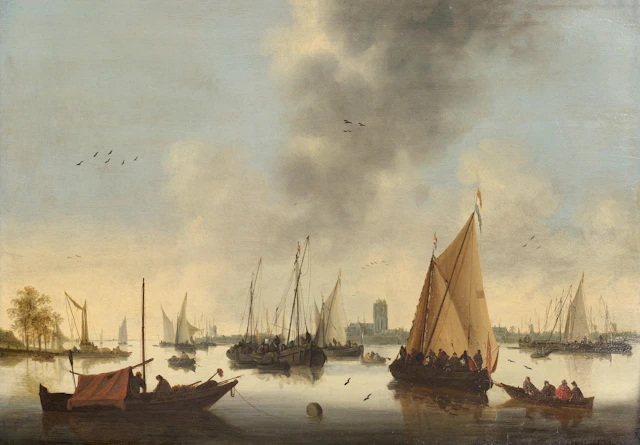 Hendrik de Meijer (Rotterdam circa 1620- after 1689) Ferry boats on