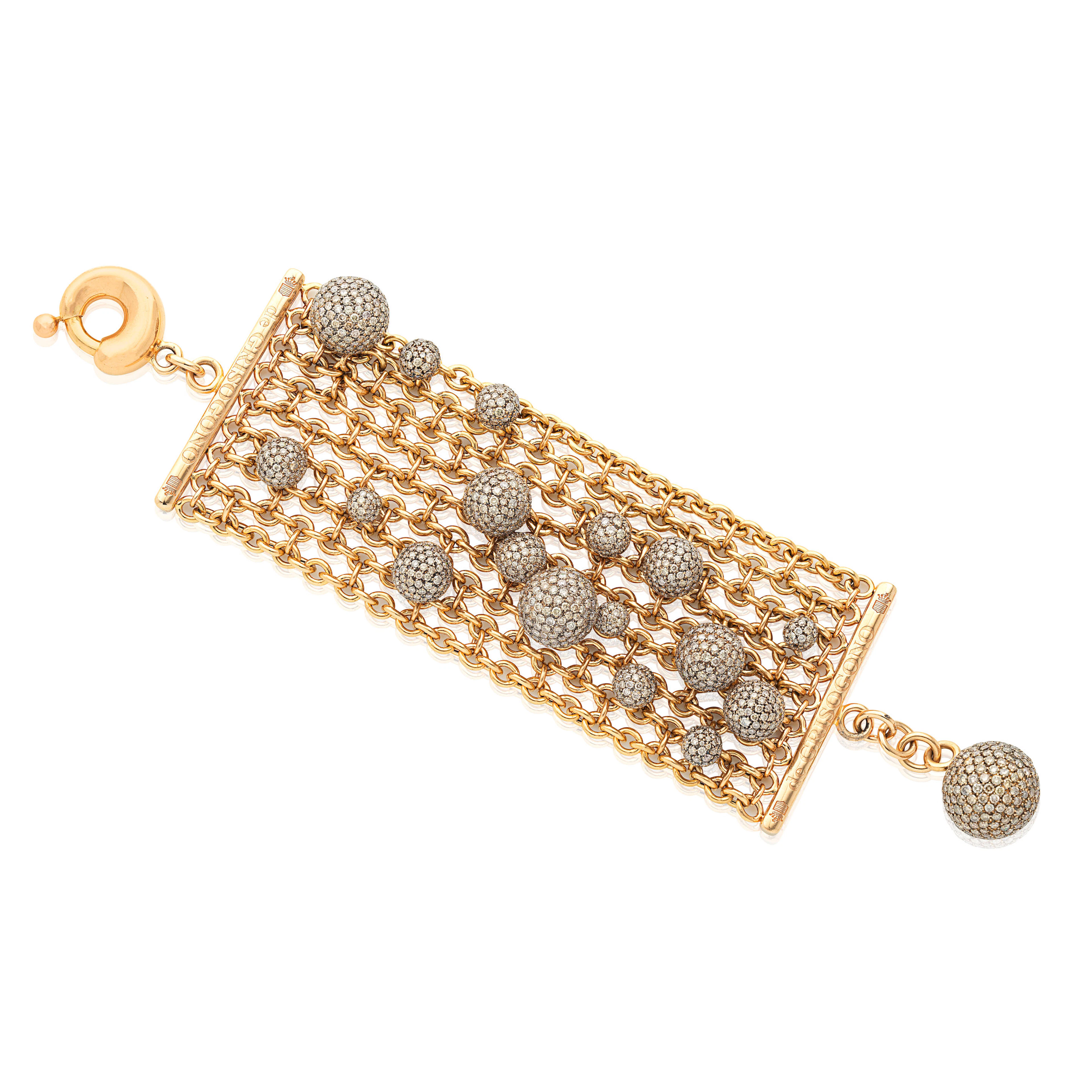 DE GRISOGONO: DIAMOND-SET 'BOULE' BRACELET