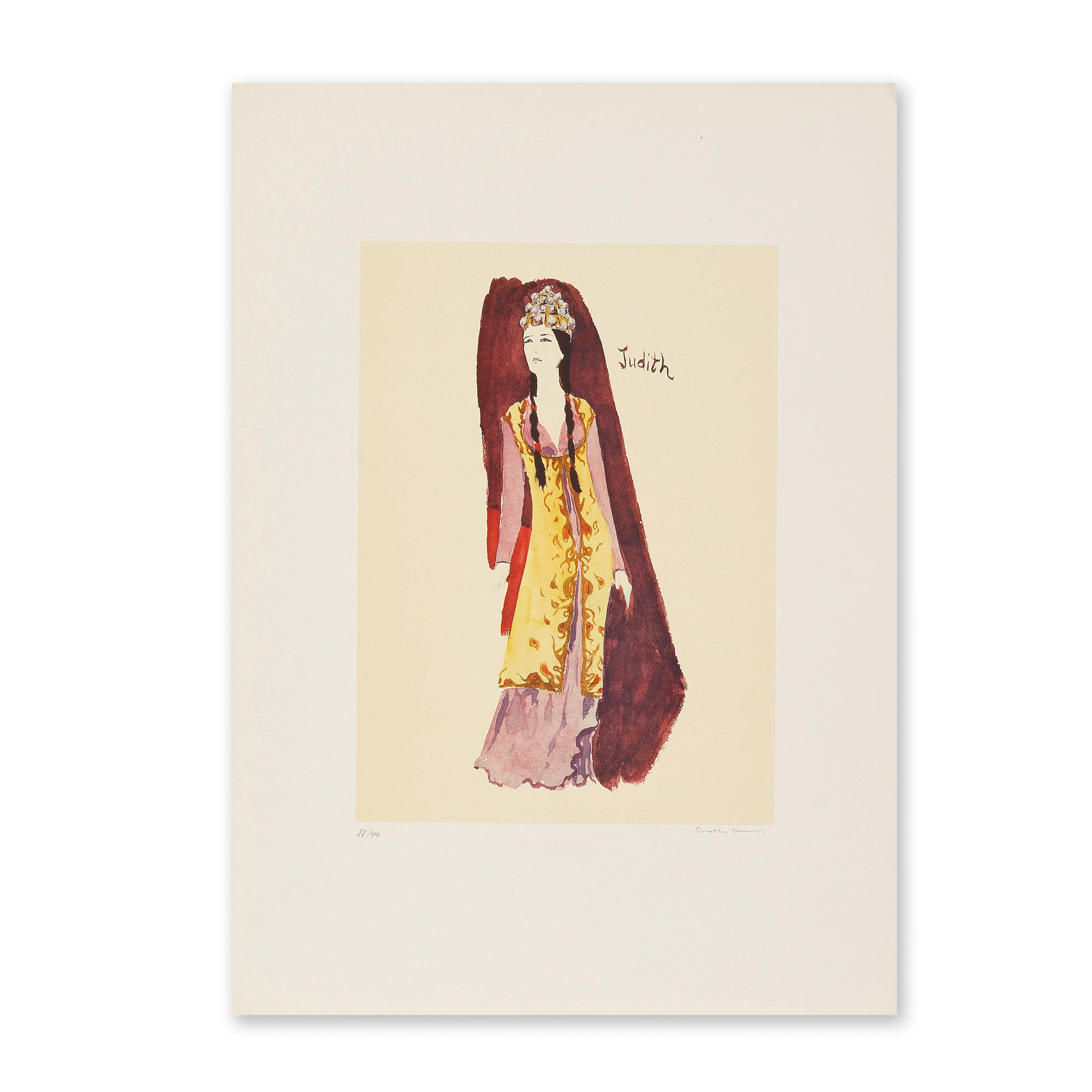 DOROTHEA TANNING (1910-2012) Judith Lithographie en couleurs sur vélin