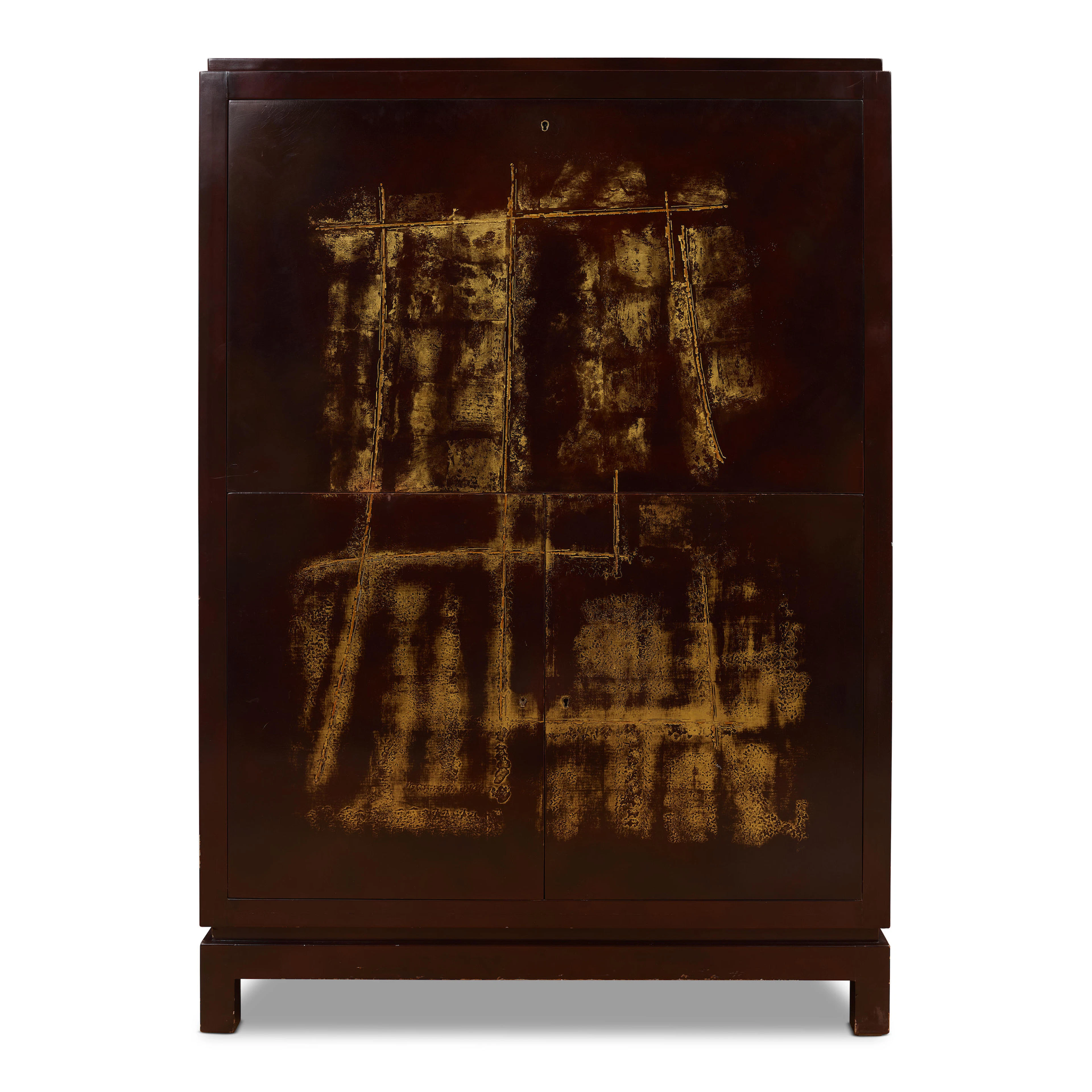 JACQUES ADNET (1900-1984) Cabinet1940slacquered wood exterior with