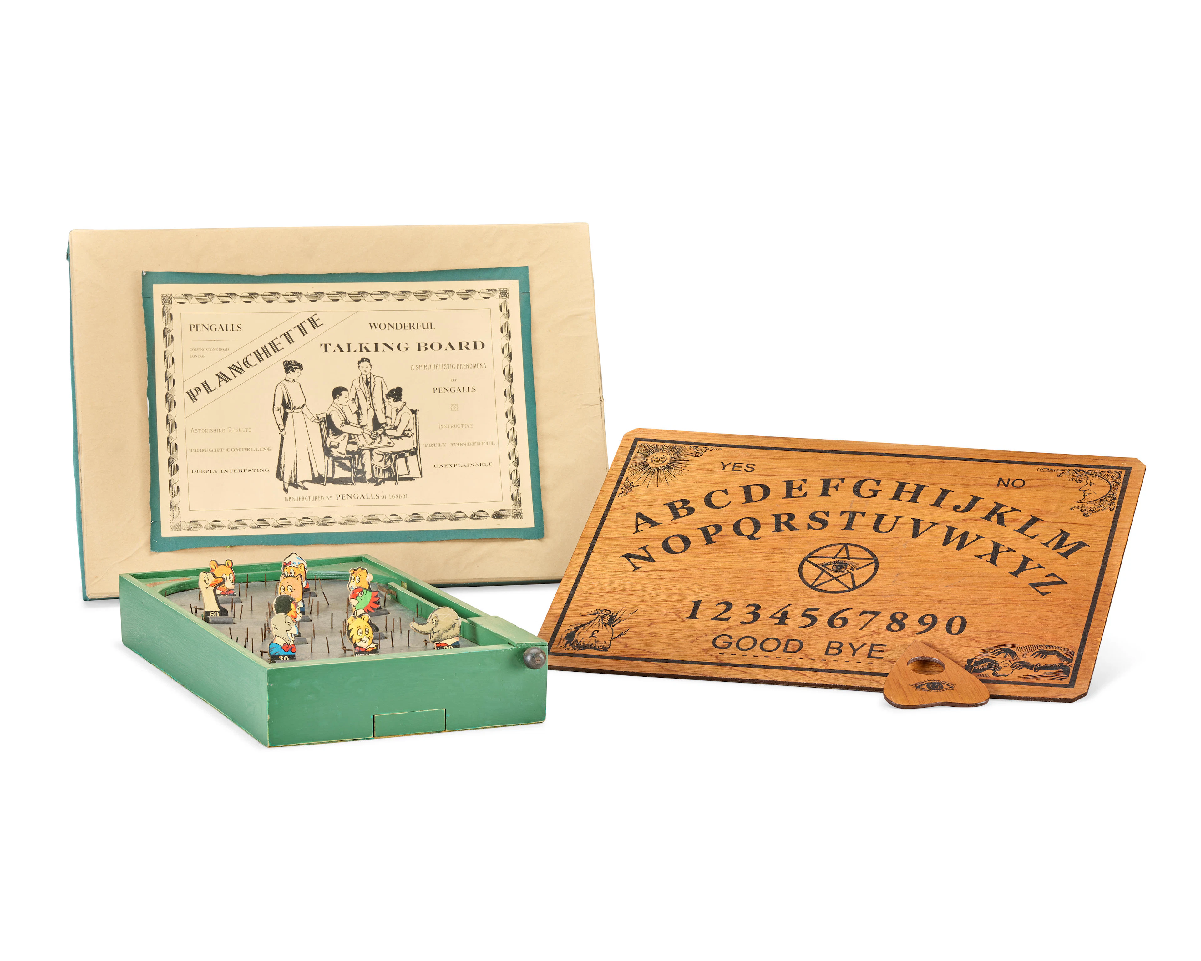 Two games props used in the Servant's Hall set The 'Talking Board'