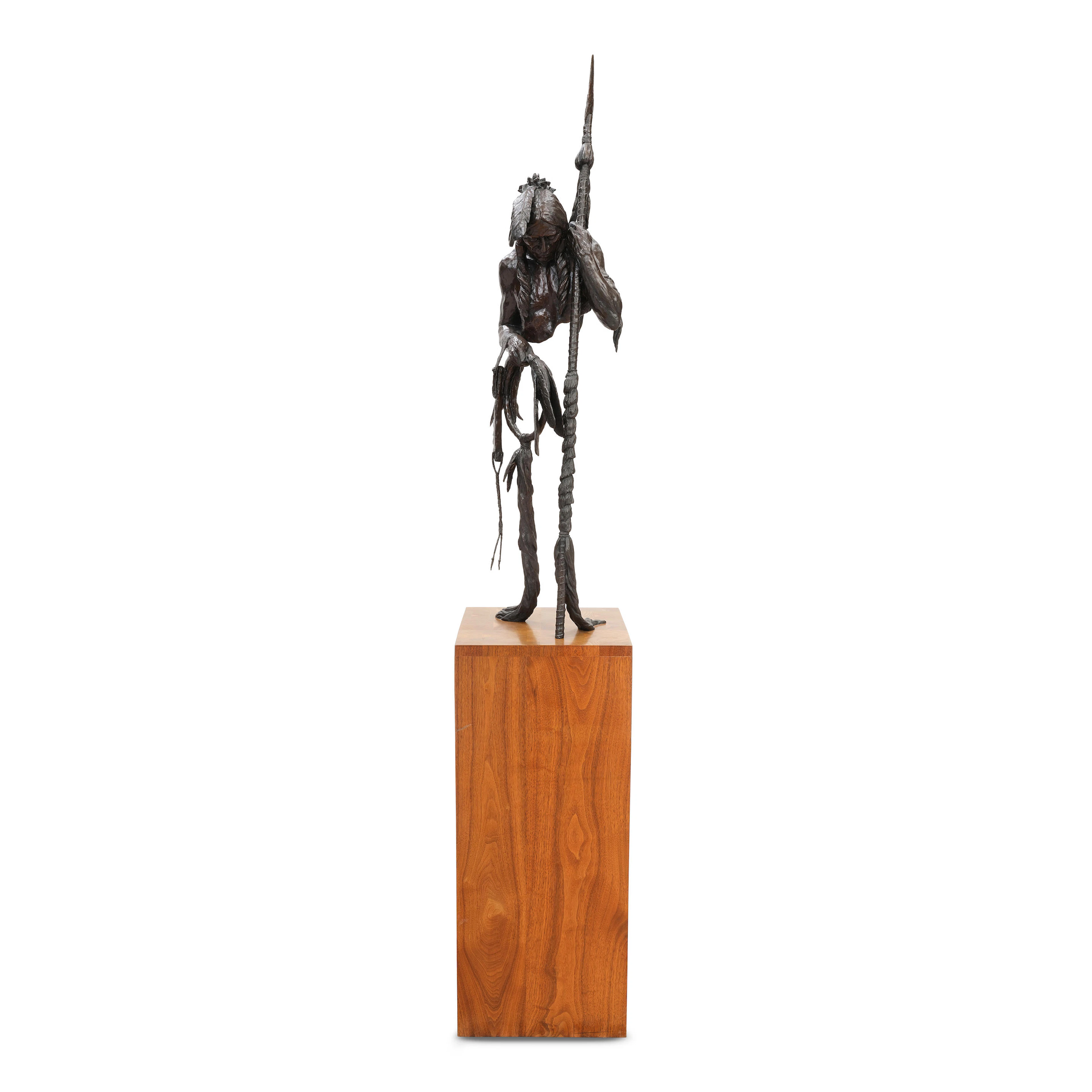 Joe (Joseph) Velázquez (1942-2021) Native American Man 43 in. high