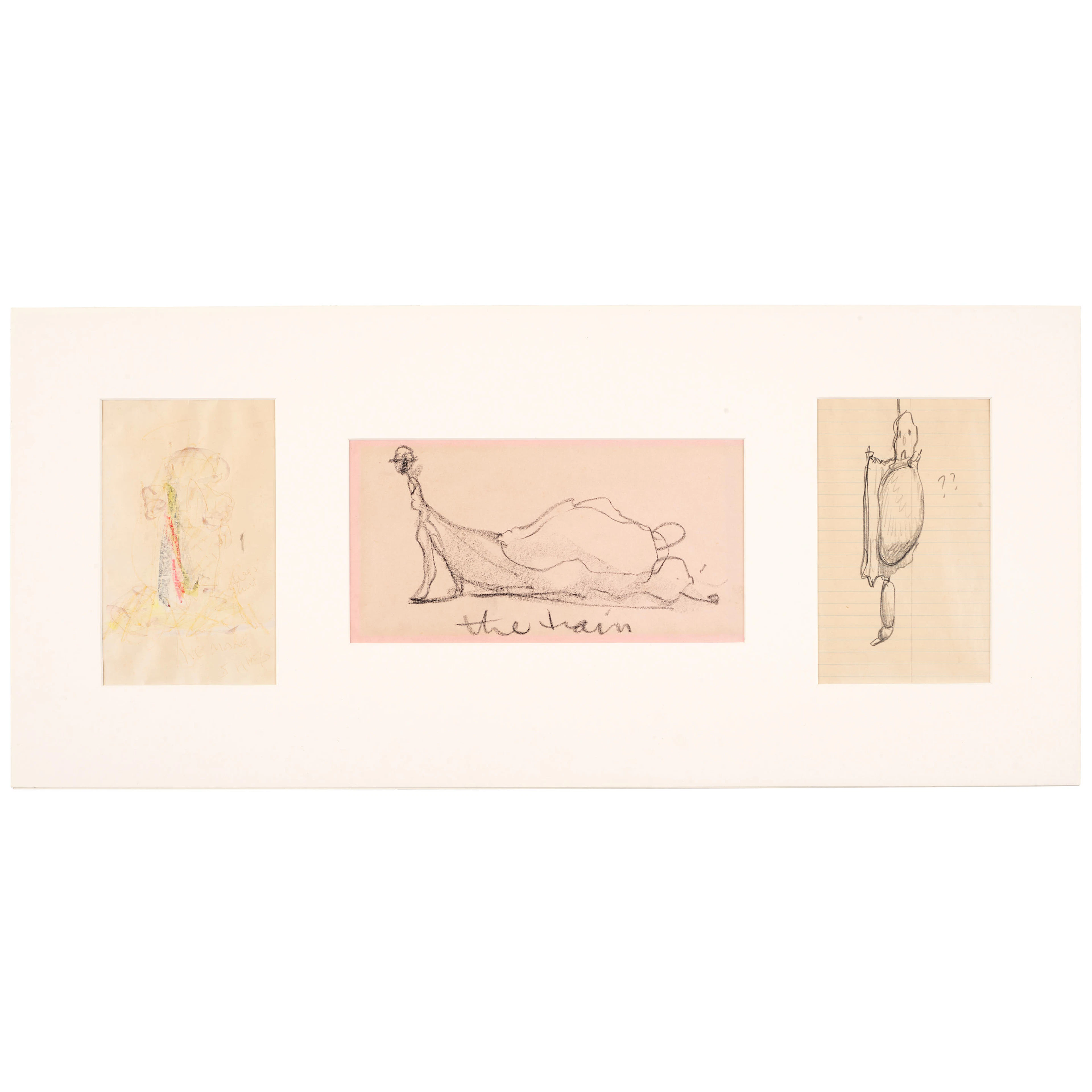CLAES OLDENBURG (1929-2022) The Train (J-K-I) 12 1/4 x 27 7/8 in (31.1