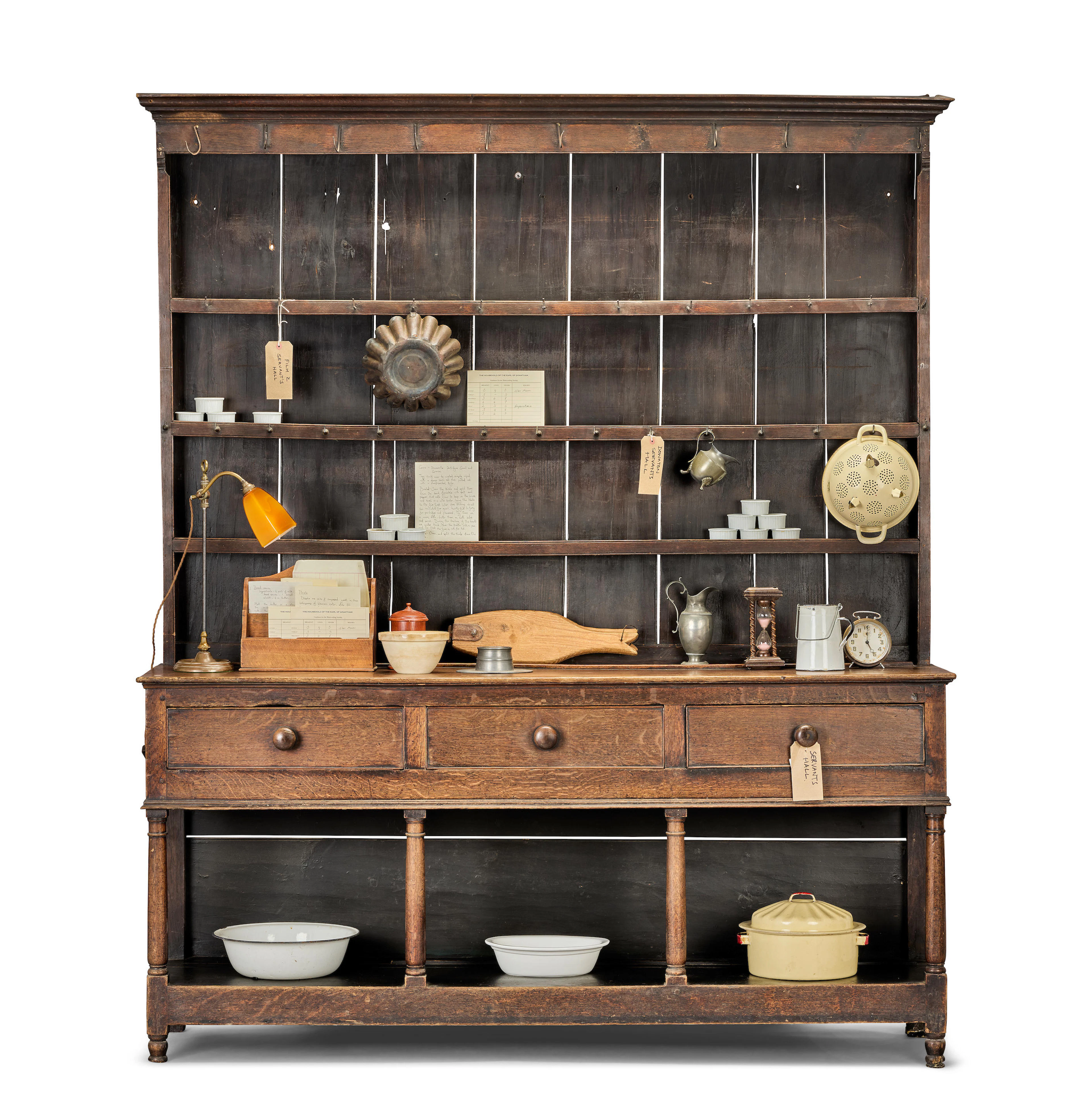 A George III oak dresserFirst seen in Season 1, in the Servant's Hall (qty)