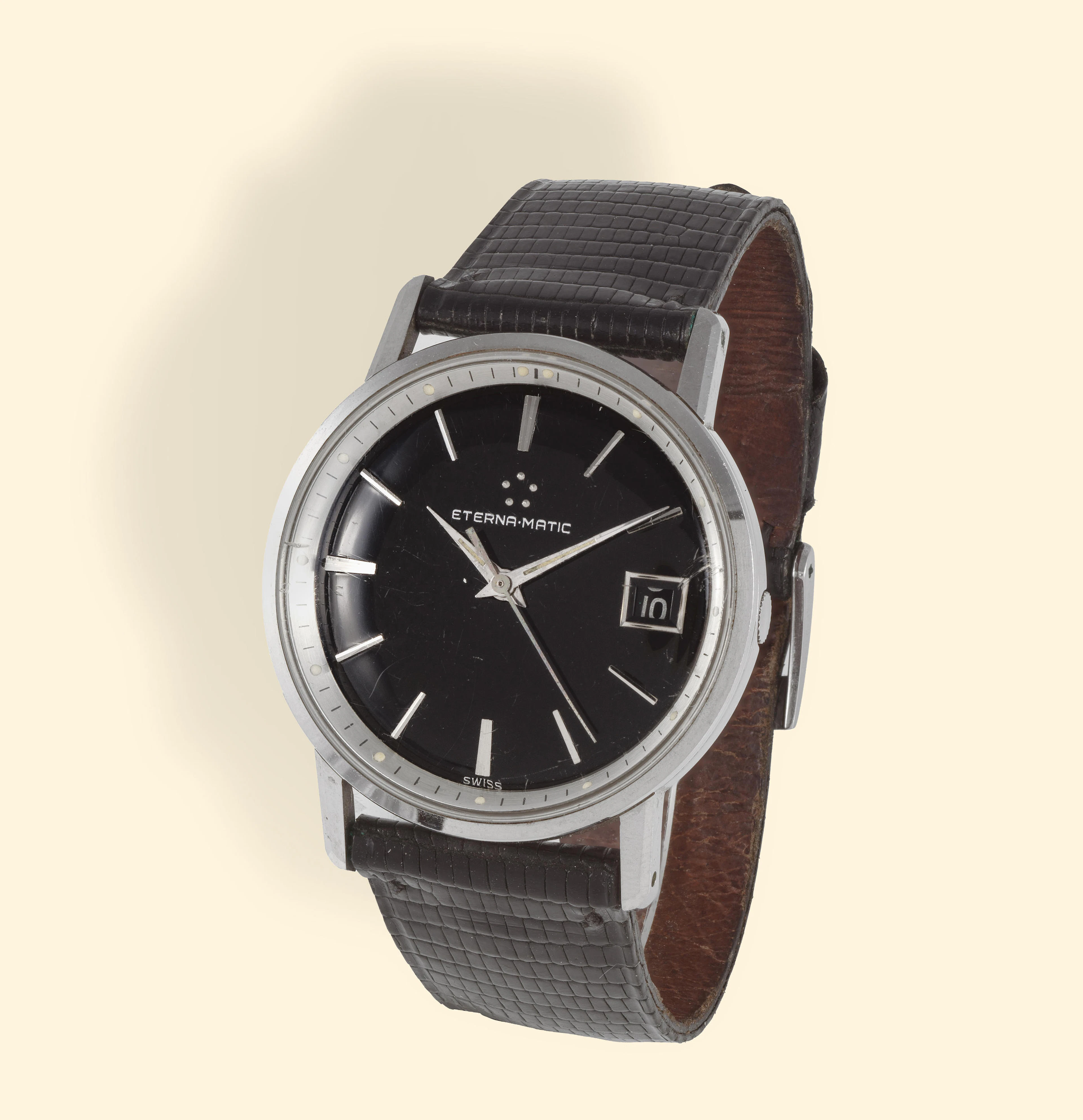 Eterna-Matic. A stainless steel automatic calendar wristwatch Eterna-Matic.
