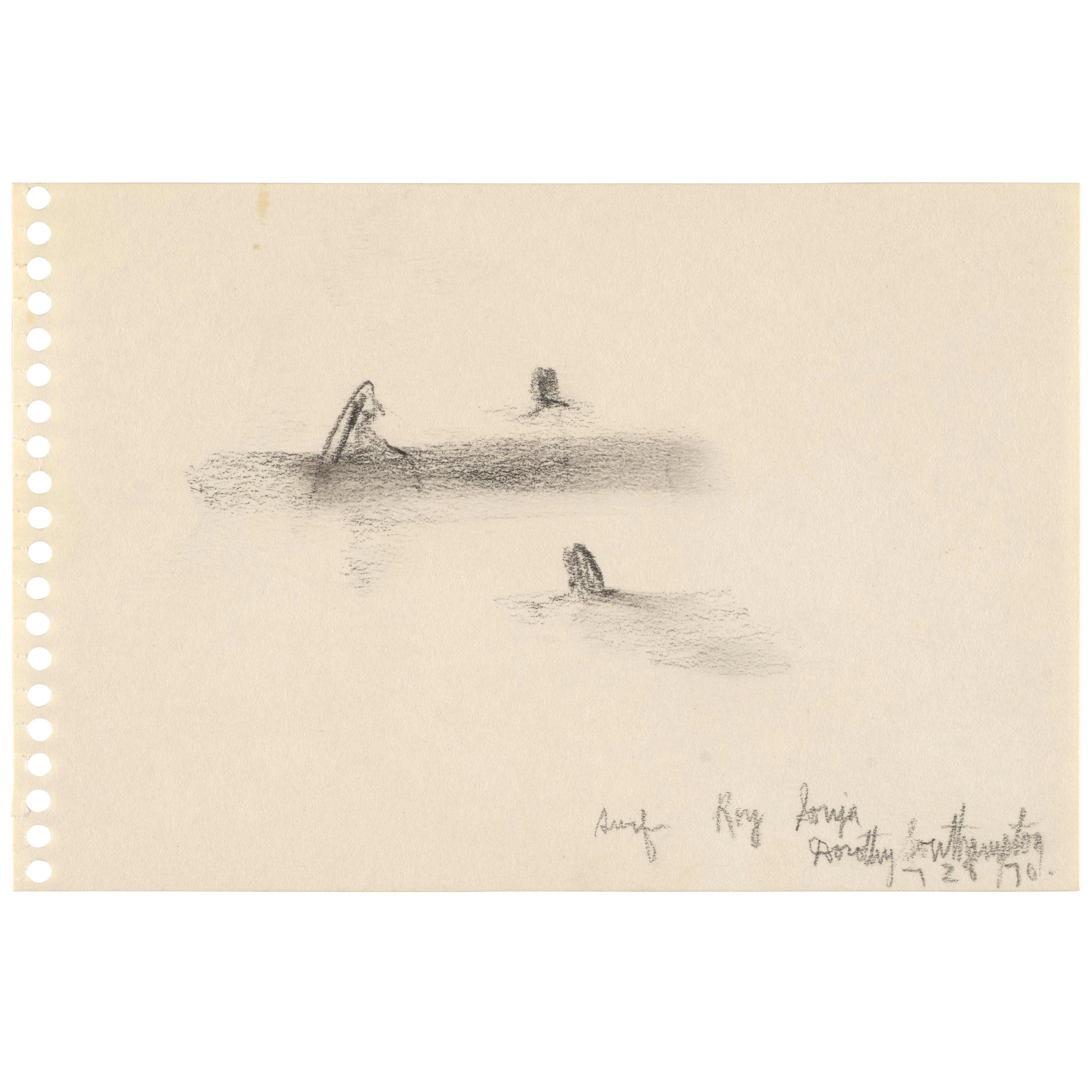 DAN FLAVIN (1933-1996) Surf 4 x 6 in (10.2 x 15.2 cm) (Executed in July 1970)