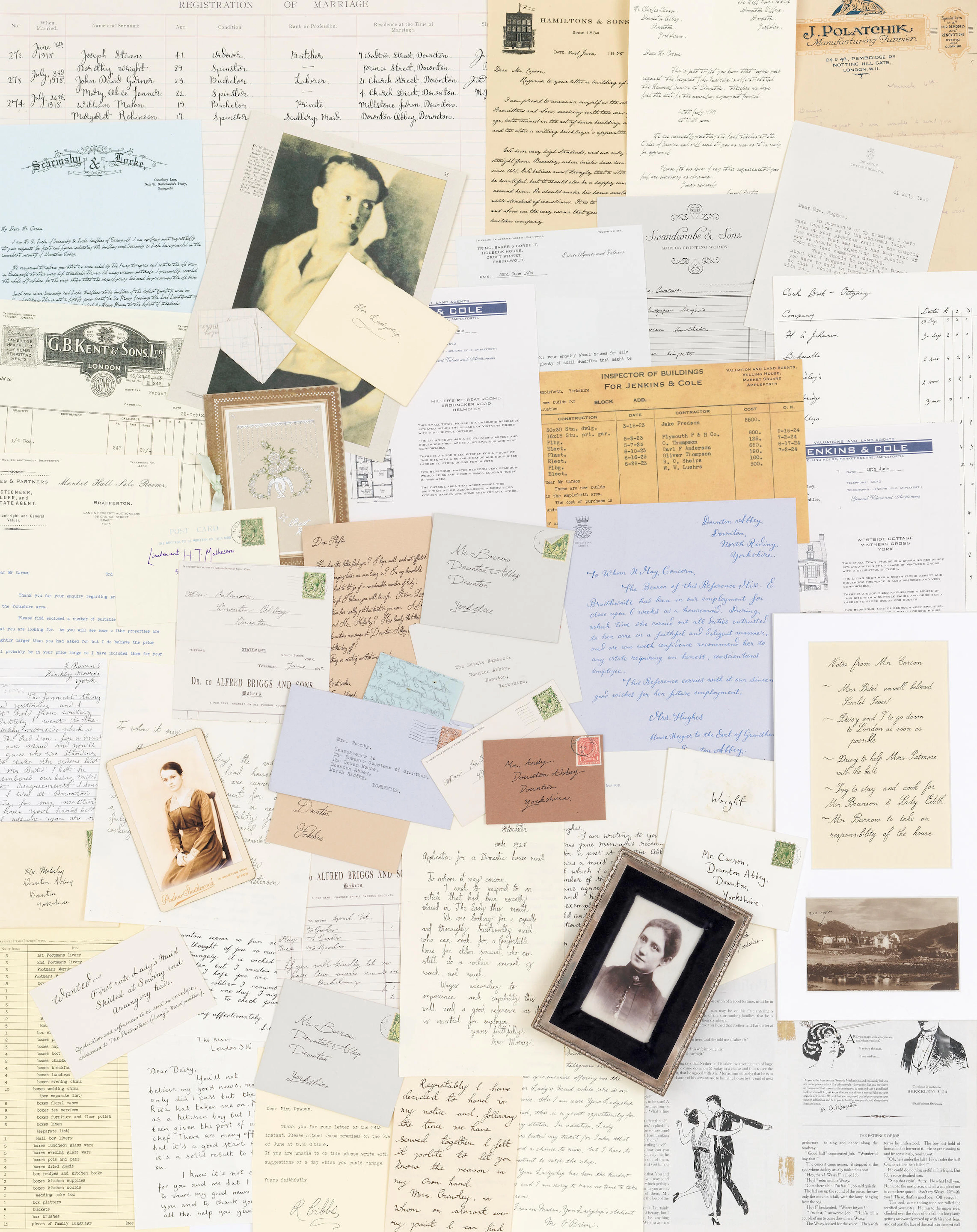 'Downstairs': A large selection of letters and ephemera production