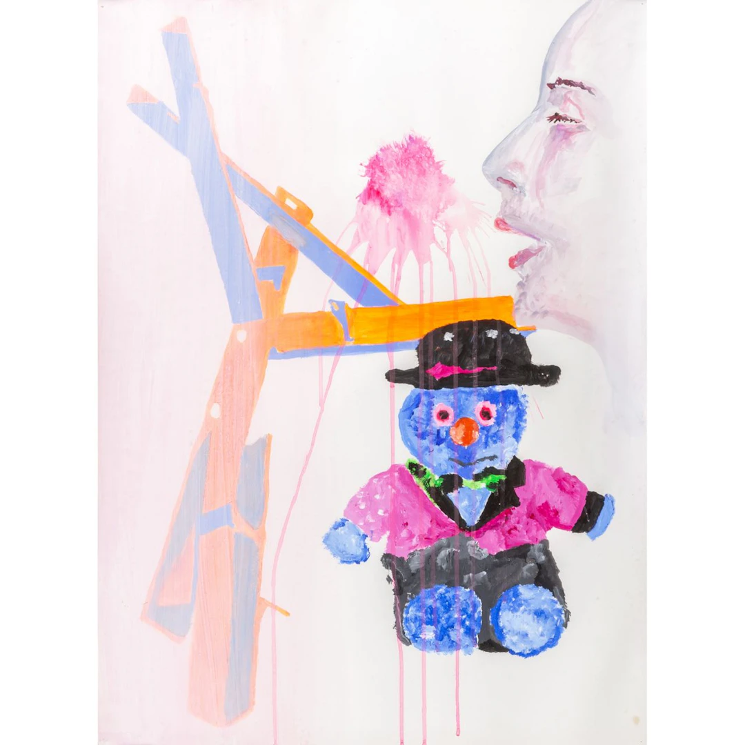 TONY OURSLER (1957-) Unkie 2002/3 acrilico su carta cm 76,2x55,9 firmato