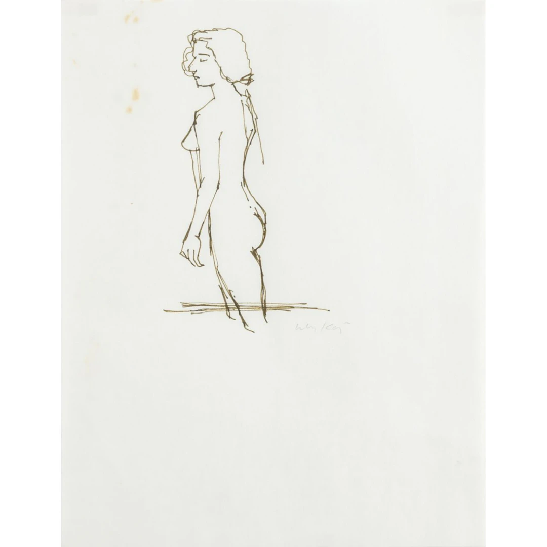 ALEX KATZ (1927-) Senza titolo inchiostro su carta cm 28x22 firmato