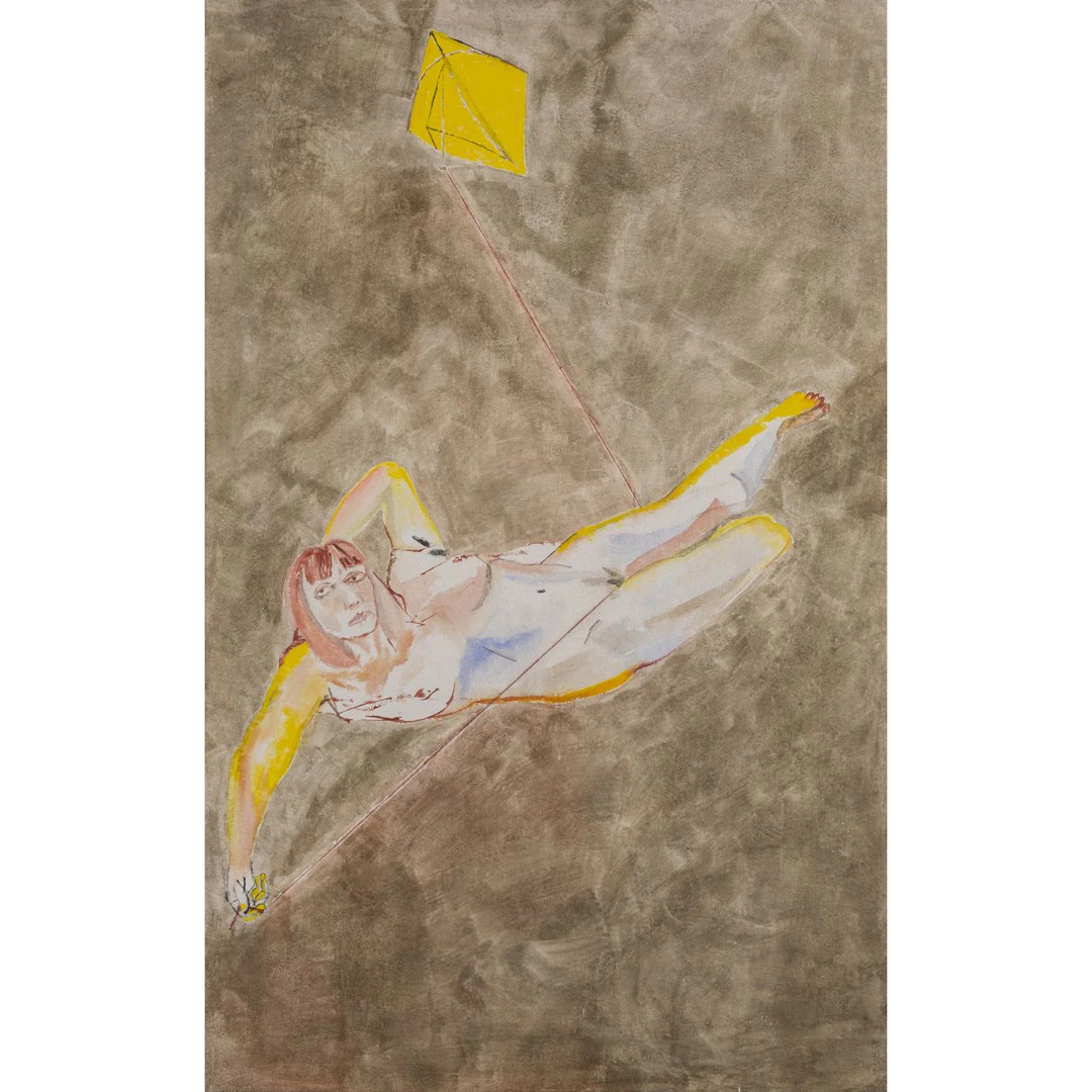FRANCESCO CLEMENTE (1952-) Edit de AK 1981 affresco su tavola cm 210x129