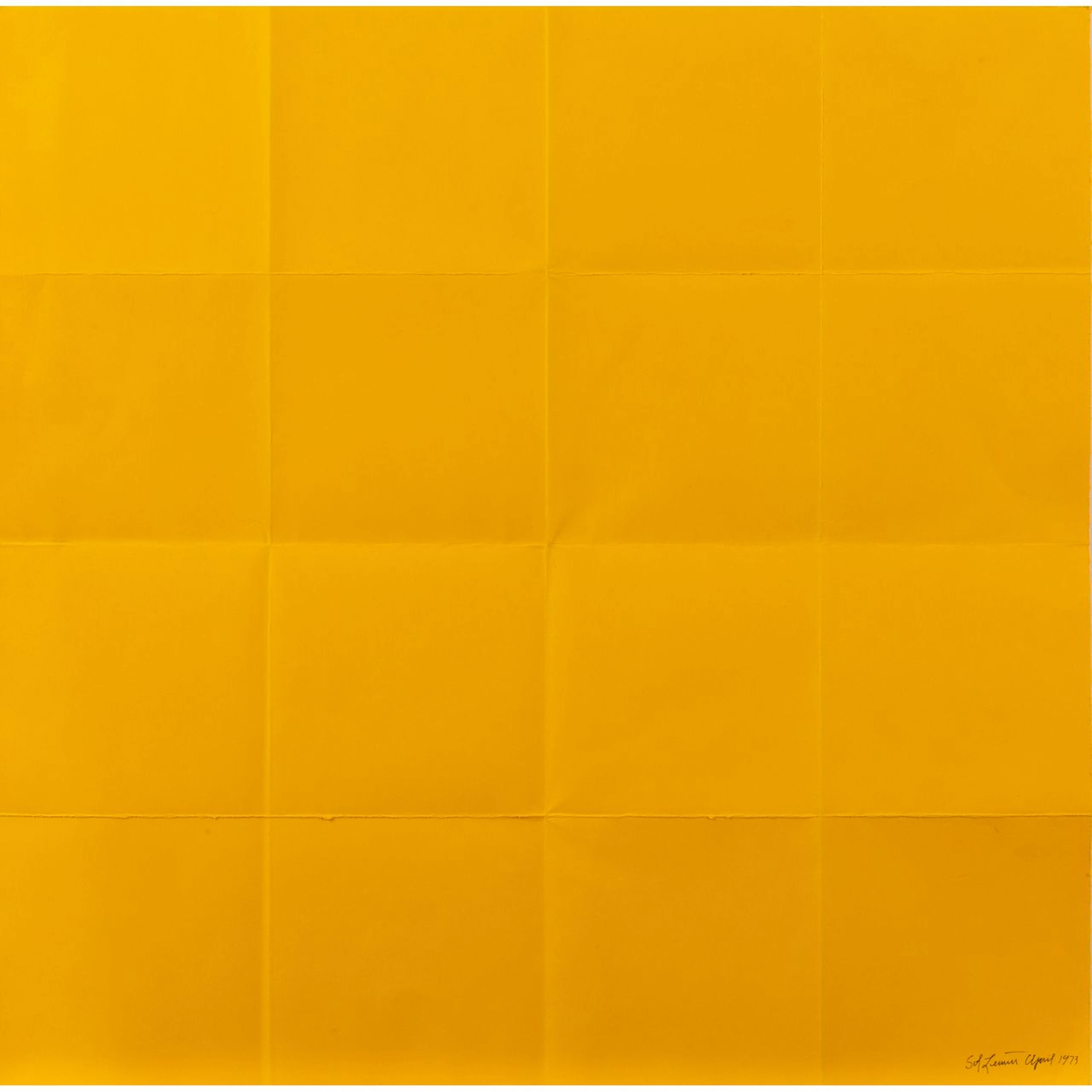 SOL LEWITT (1928-2007) Senza titolo 1973 carta piegata cm 50x50 firmato