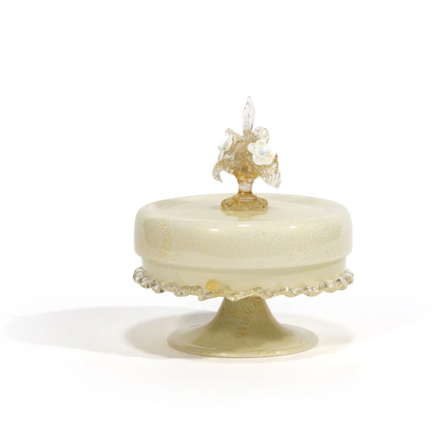 VETRERIA BAROVIER, (attribuito), 1930 ca. Una compostiera in vetro