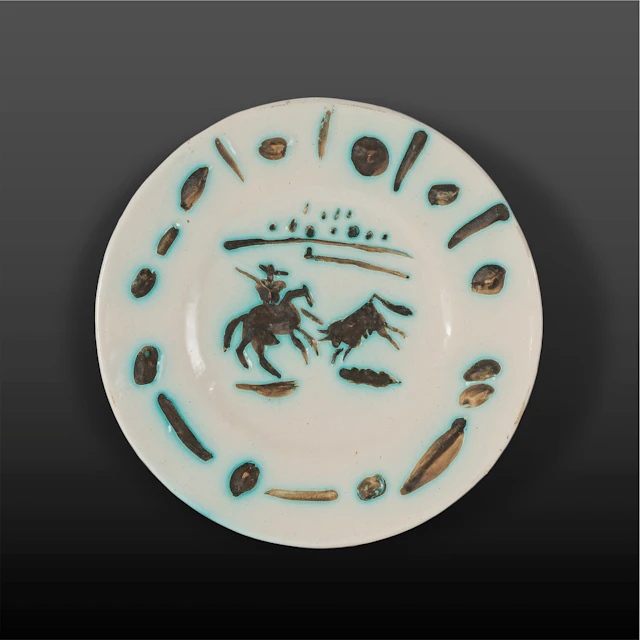 PABLO PICASSO (1881-1973) Picador 1953 piatto in ceramica ø cm 22,5