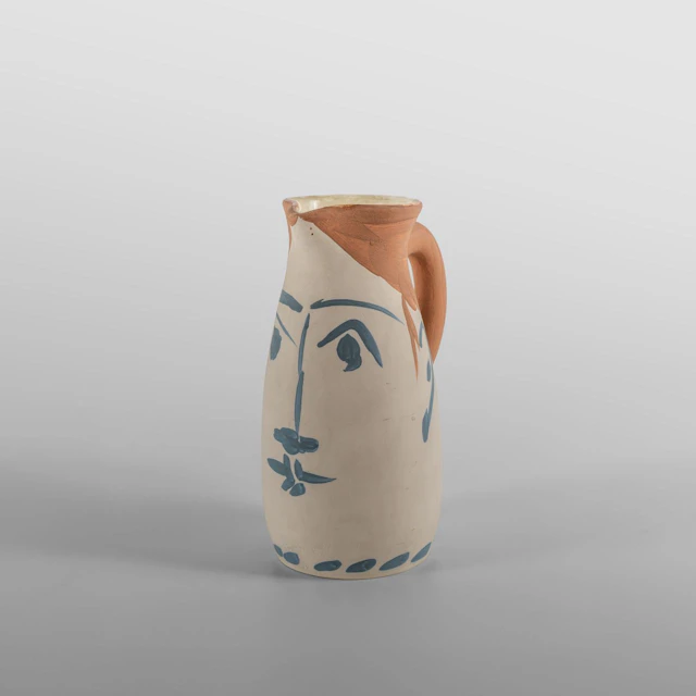 PABLO PICASSO (1881-1973) Chope Visage 1959 brocca in ceramica cm