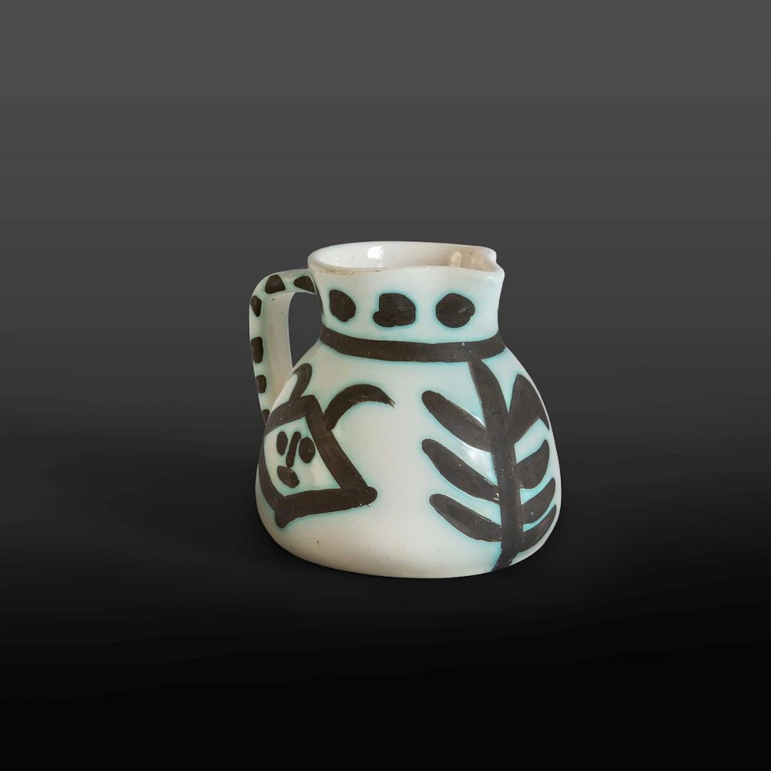 PABLO PICASSO (1881-1973) Têtes 1956 brocca in ceramica cm 12x15,5
